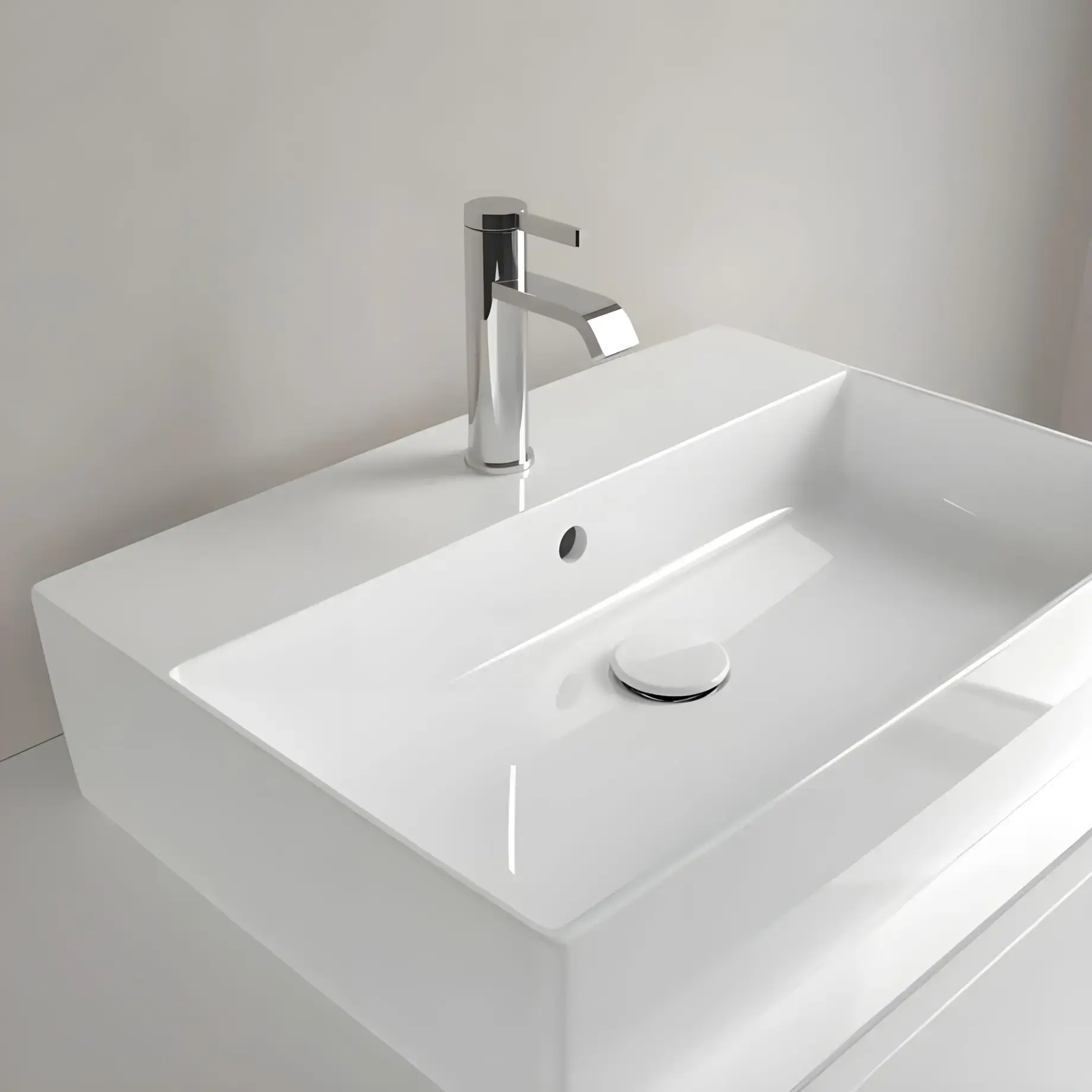 Умивальник Memento 2.0 Villeroy & Boch 4A076001 Alpine White — вид всередину