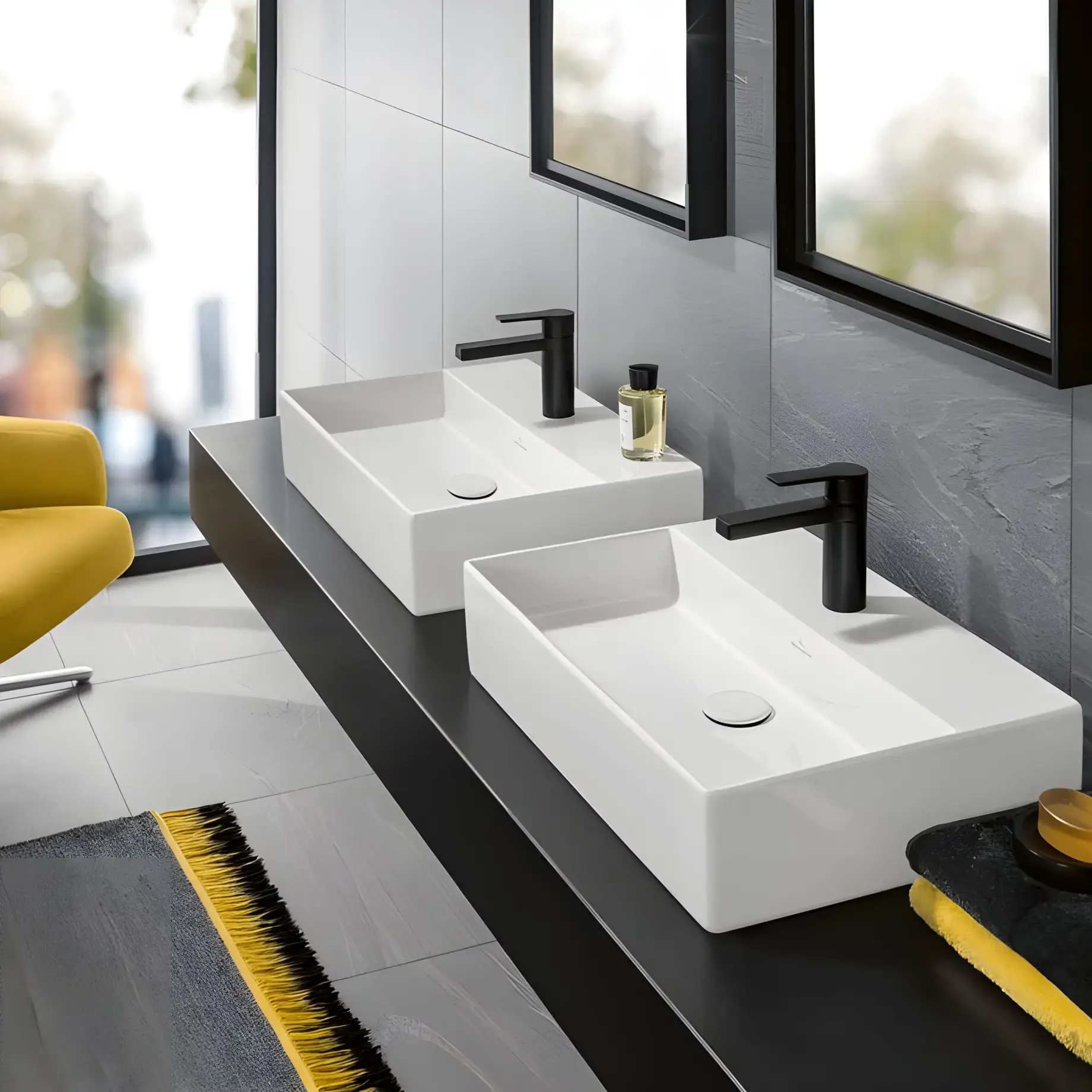 Умивальник Memento 2.0 Villeroy & Boch 4A0760R1 Alpine White CeramicPlus — бічний ракурс