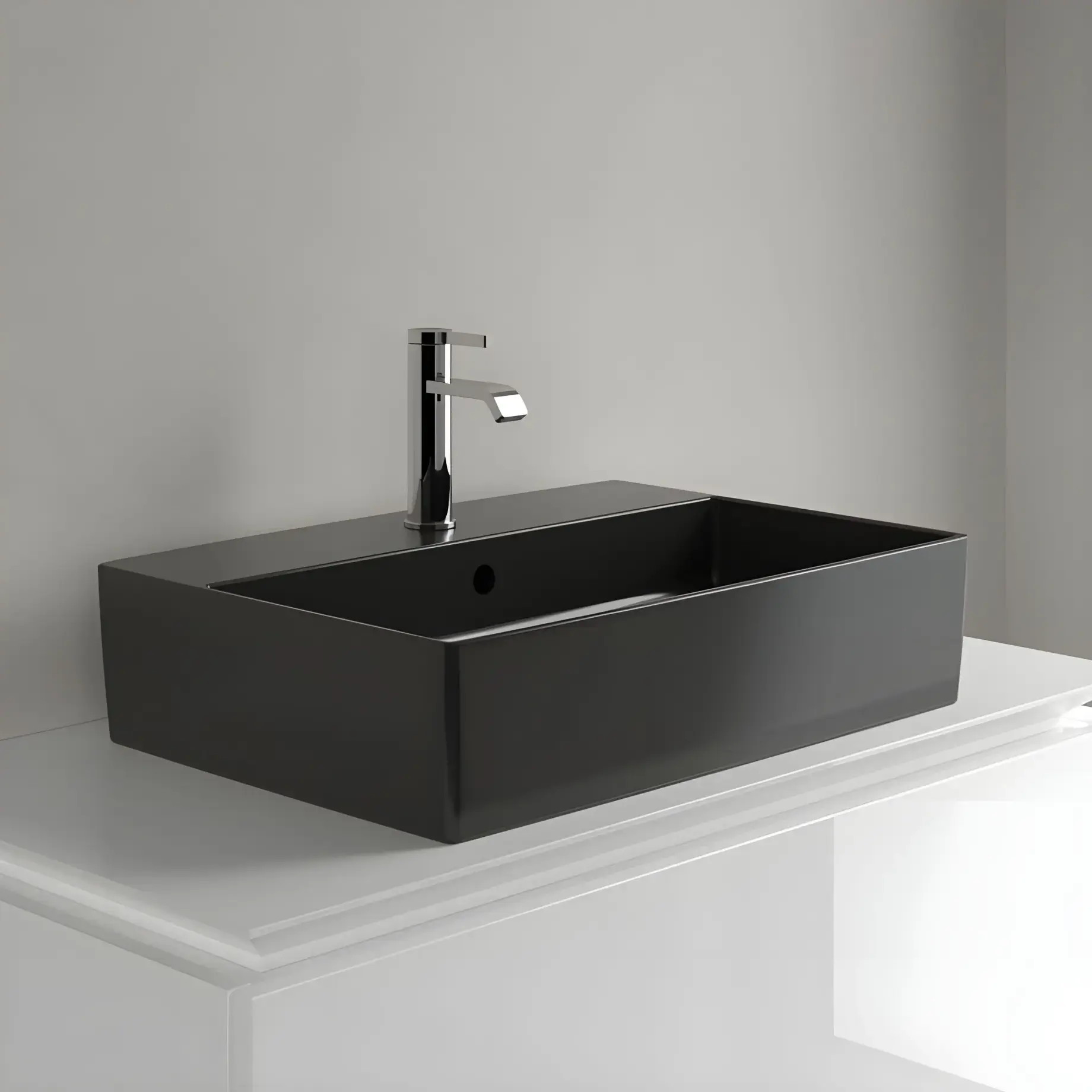 Умивальник Memento 2.0 Villeroy & Boch 4A0760S5 Ebony CeramicPlus — вид згори