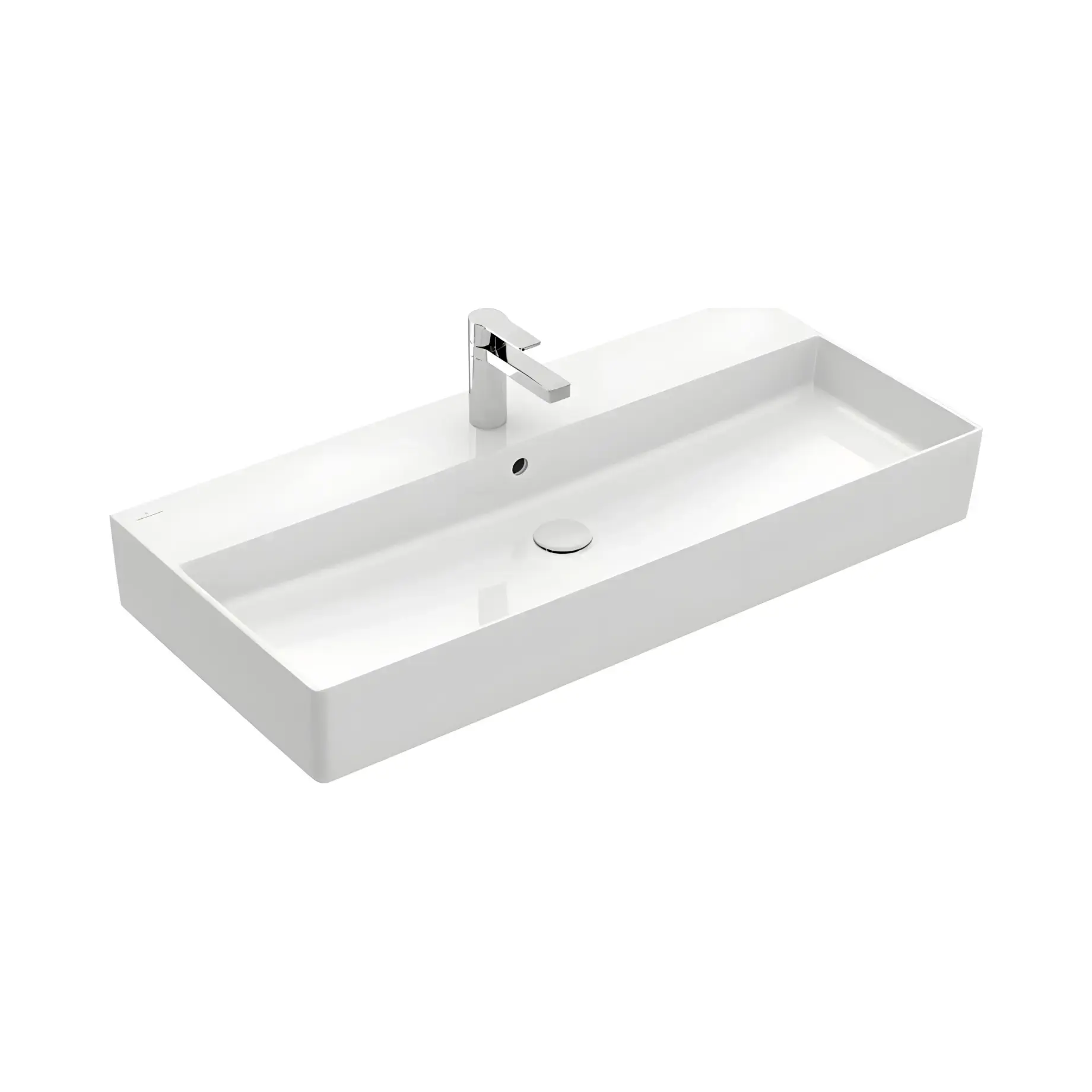 Умивальник Memento 2.0 Villeroy & Boch 4A221G01 Alpine White 100 х 47 см — вид на білому тлі