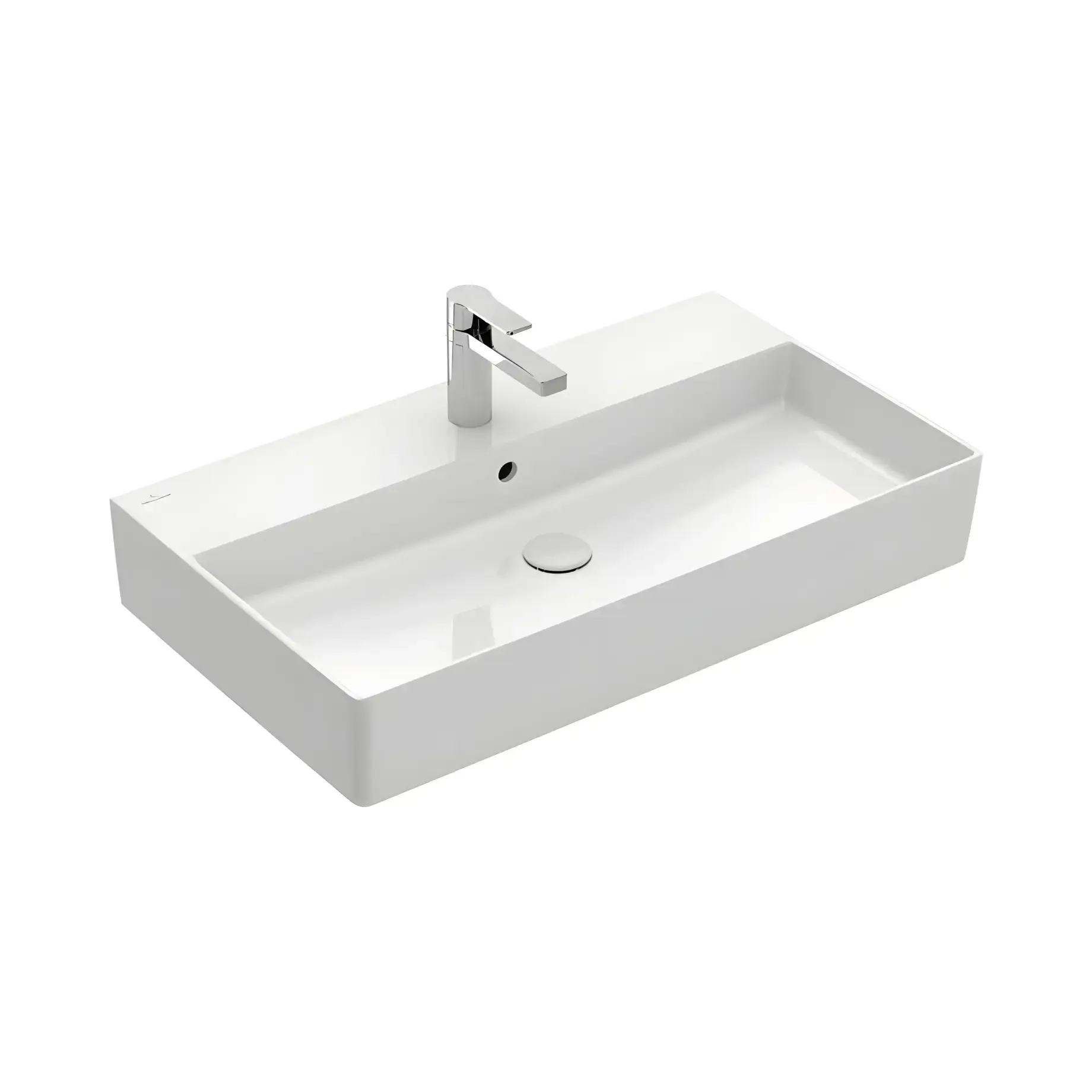 Умивальник Memento 2.0 Villeroy & Boch 4A228G01 Alpine White 80 х 47 см — вид на білому тлі