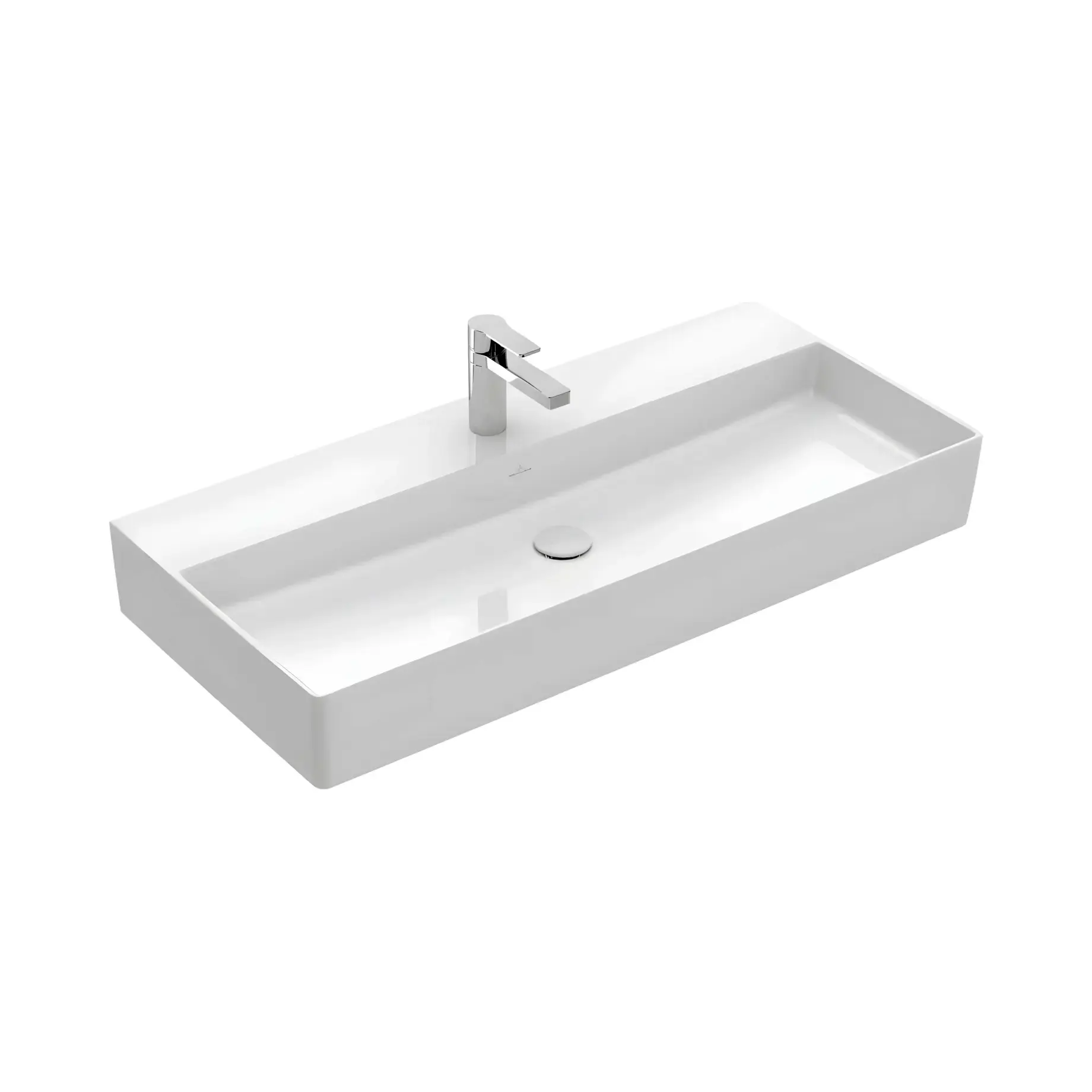 Умивальник Memento 2.0 Villeroy & Boch 4A22A201 Alpine White 100 х 47 см — вид на білому тлі