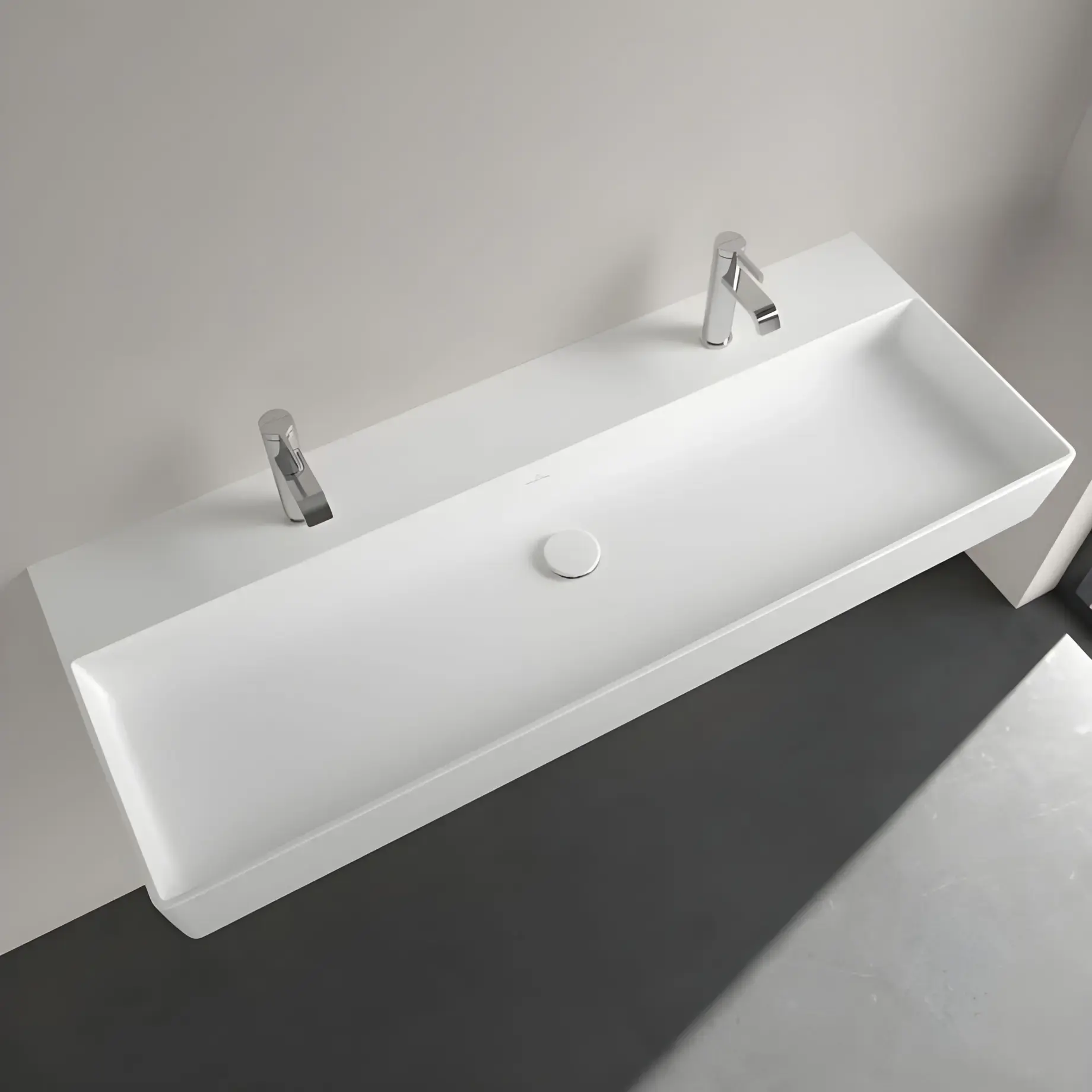 Умывальник Memento 2.0 Villeroy & Boch 4A22C1RW White Alpin — вид спереди