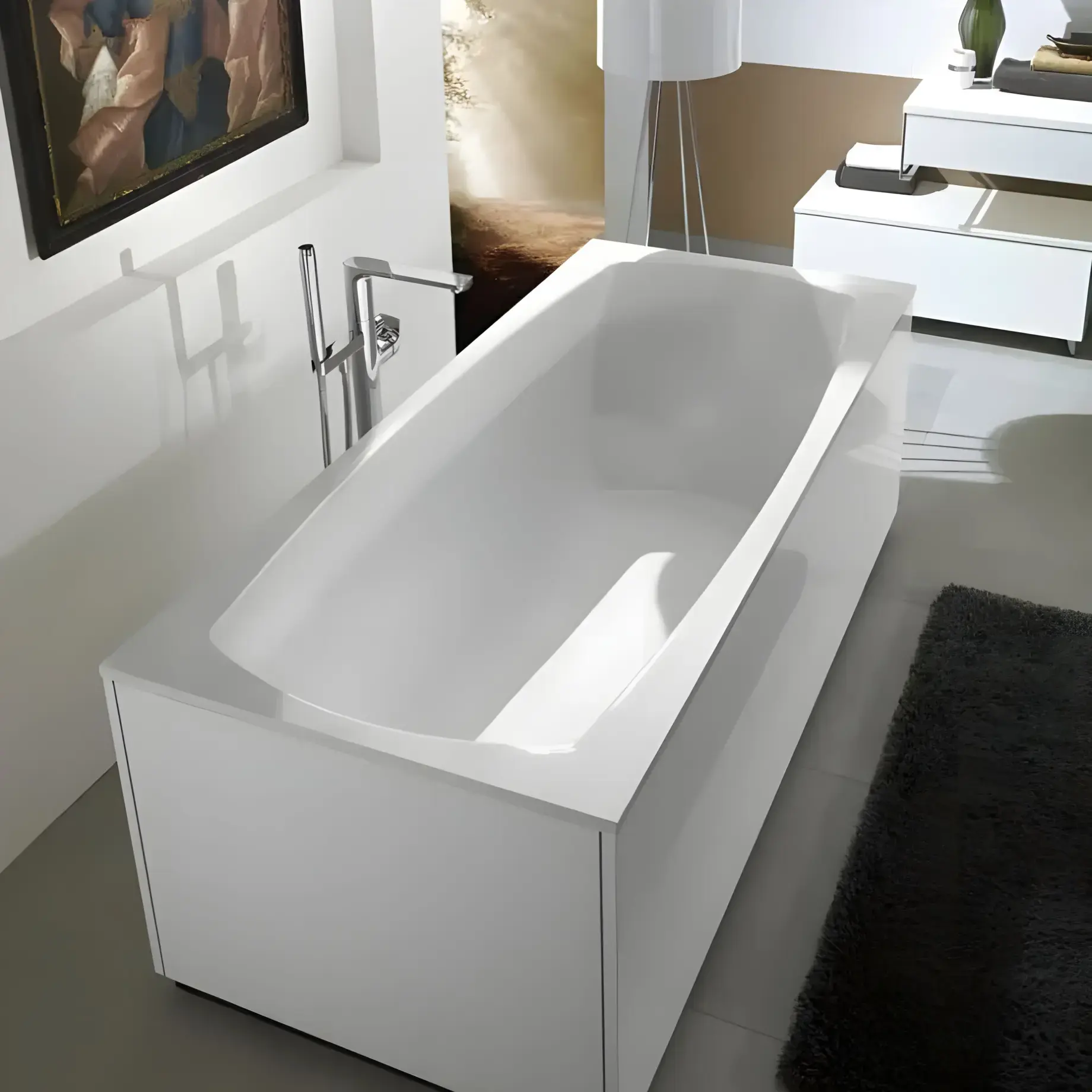 Ванна My Art Villeroy & Boch UBQ180MYA2V-01 180 х 80 см — вид ззаду