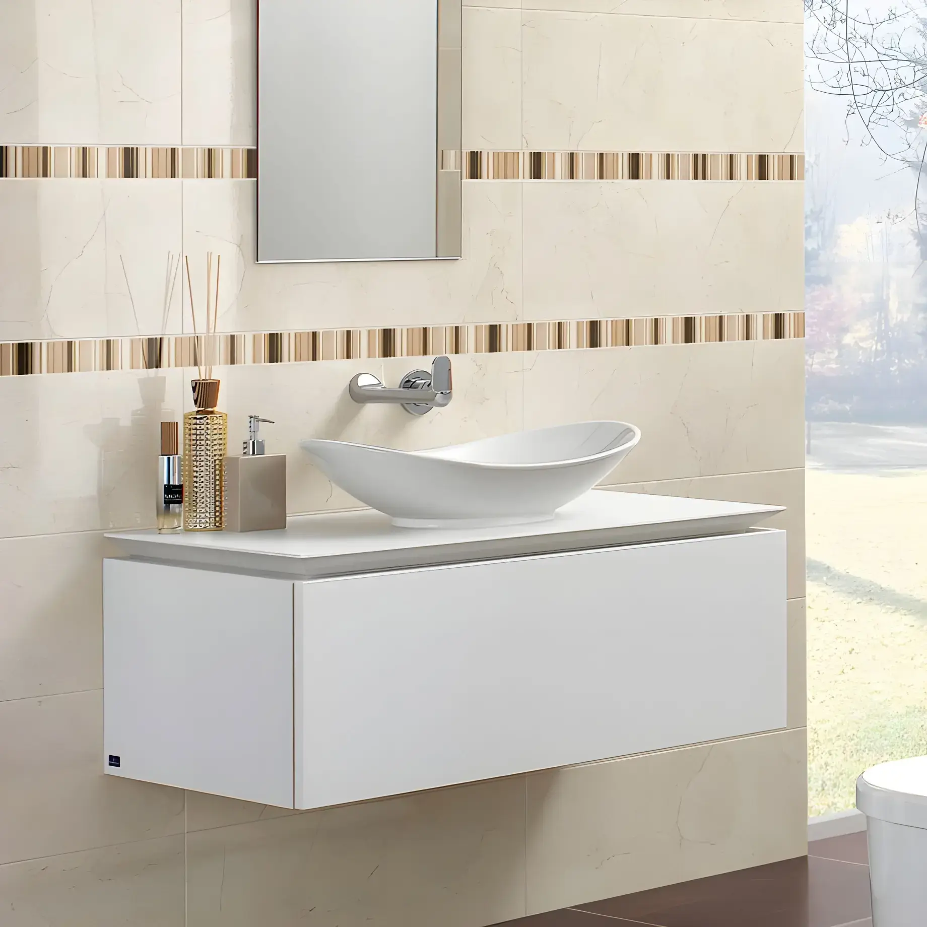Умивальник My Nature Villeroy & Boch 411060R1 — вид ззаду