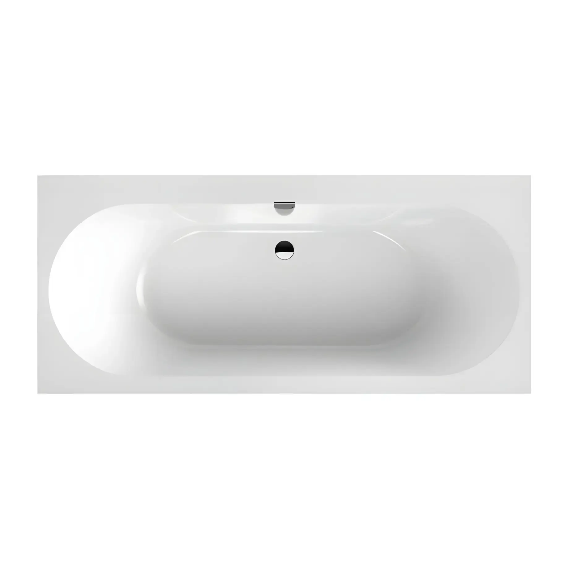 Ванна Oberon 2.0 Villeroy & Boch UBQ180OBR2DV-01 Alpine White 180 х 80 см — вид на білому тлі