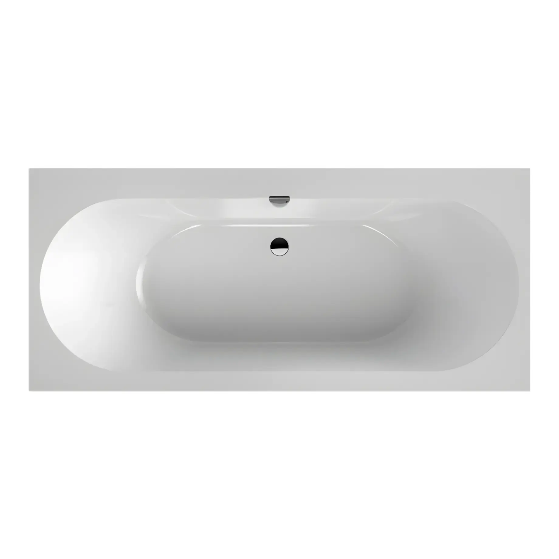 Ванна Oberon 2.0 Villeroy & Boch UBQ180OBR2DV-RW Stone White 180 х 80 см — вид на білому тлі