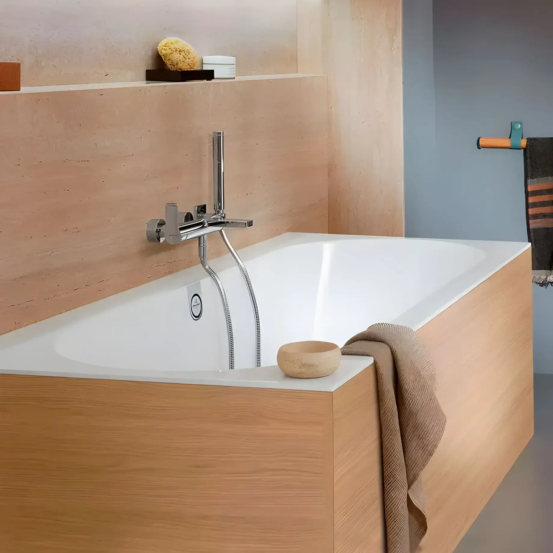 Ванна Oberon 2.0 Villeroy & Boch UBQ180OBR2DV-RW Stone White 180 х 80 см — вид ззаду