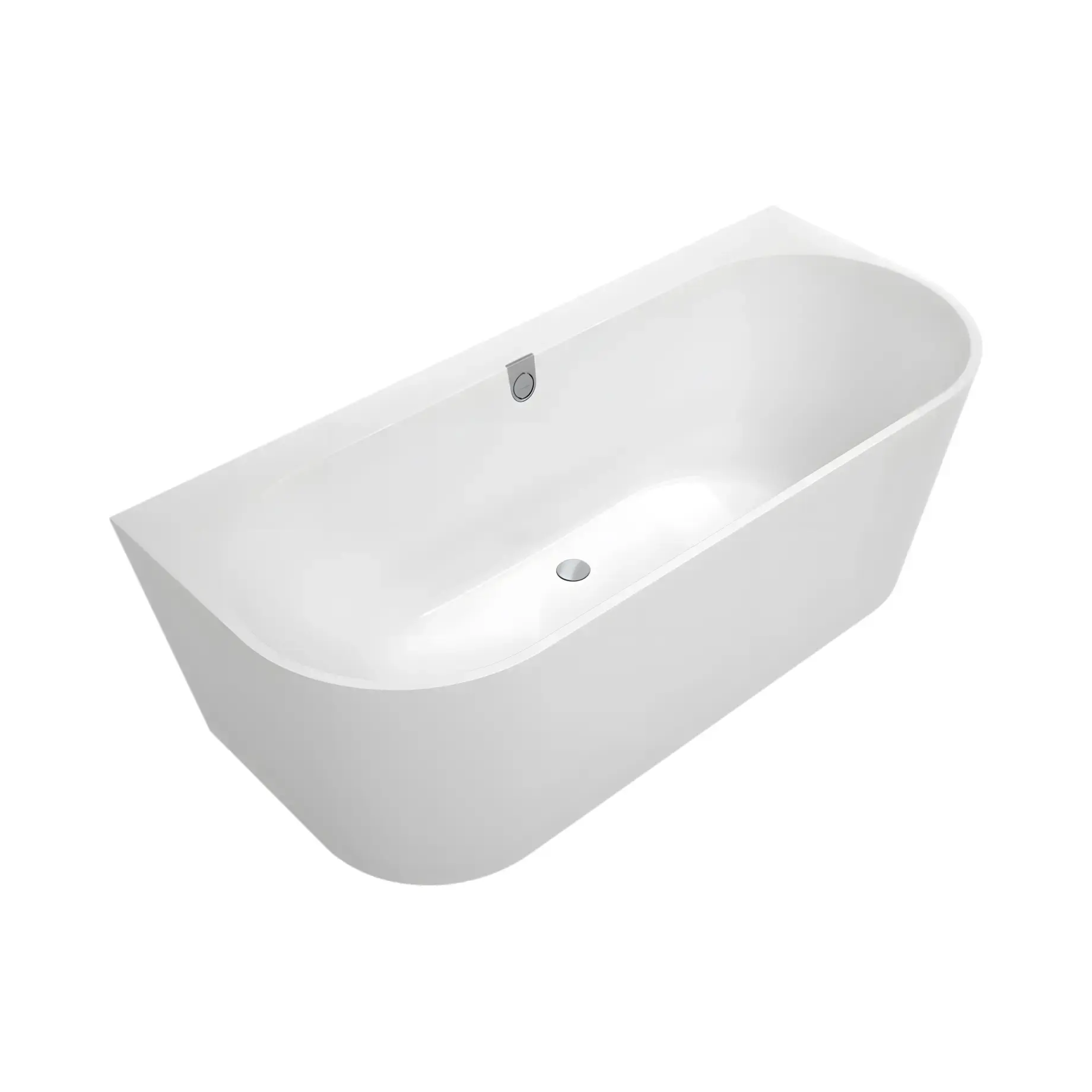 Ванна Oberon 2.0 Villeroy & Boch UBQ180OBR9CD00V-01 Alpine White 180 х 80 см — вид на білому тлі