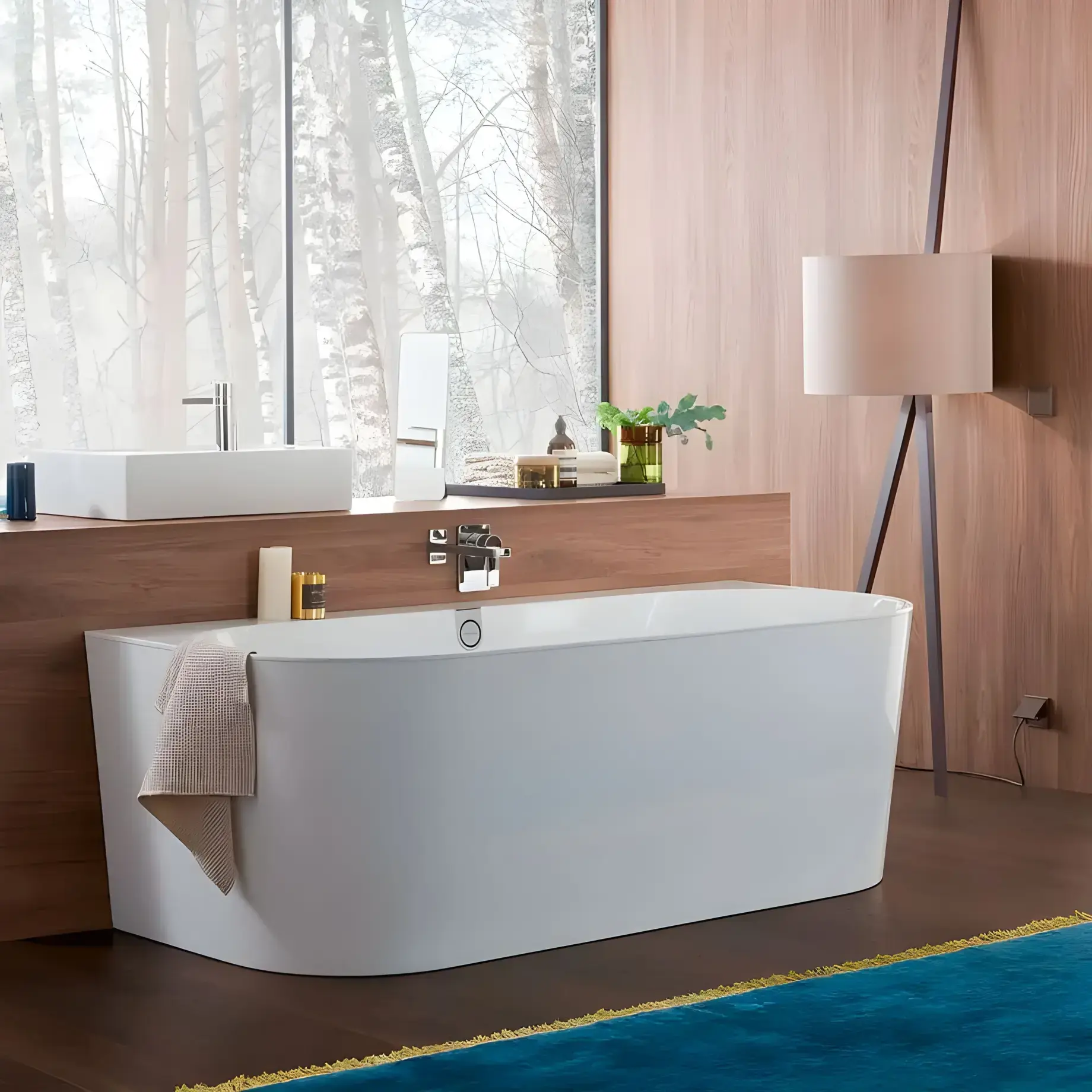 Ванна Oberon 2.0 Villeroy & Boch UBQ180OBR9CD00V-01 Alpine White — бічний ракурс