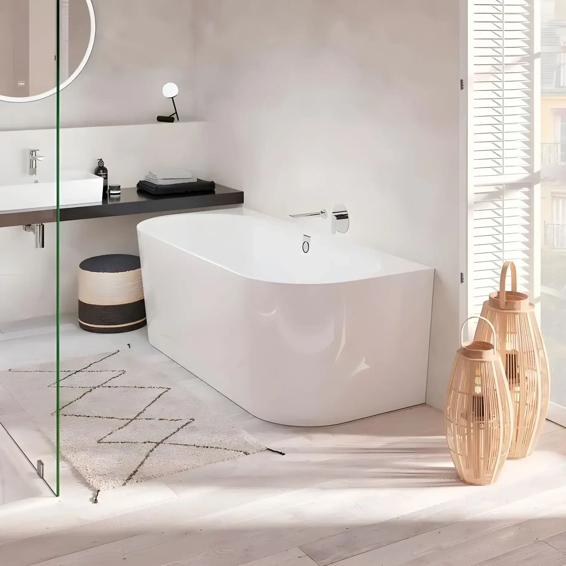 Ванна Oberon 2.0 Villeroy & Boch UBQ180OBR9CD00V-RW White Alpin — вид спереди
