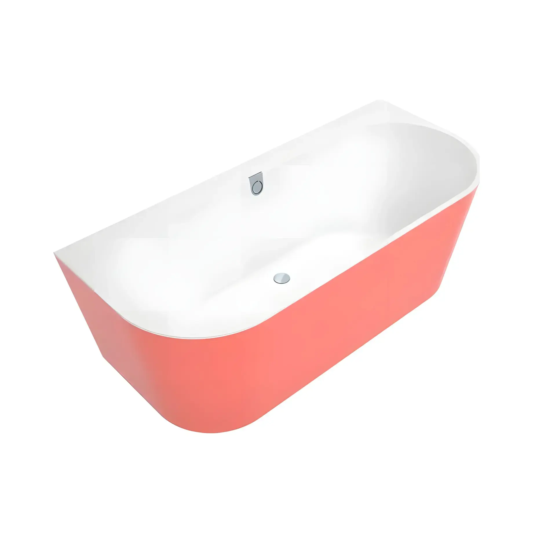 Ванна Oberon 2.0 Villeroy & Boch UBQ180OBR9CDBCV-01_BCT0 Powder 180 х 80 см — вид на білому тлі