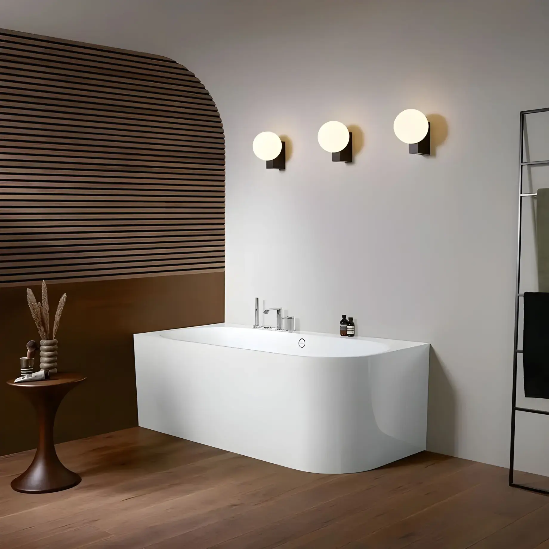 Ванна Oberon 2.1 Villeroy & Boch UBQ180OBN9CL00VD-01 Alpine White — бічний ракурс