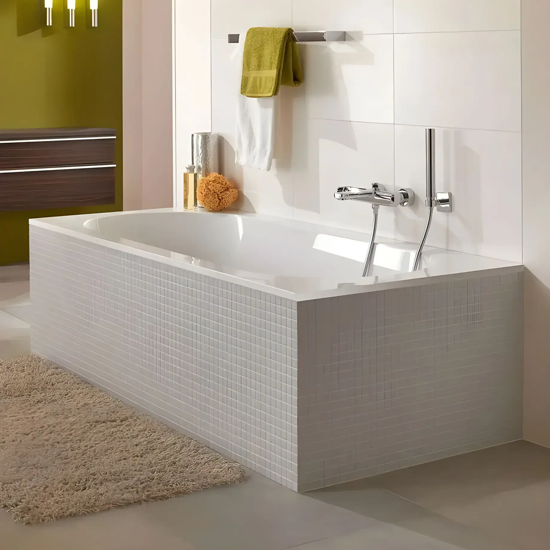 Ванна Oberon Villeroy & Boch UBQ170OBE2V-01 Alpine White 170 х 75 см — бічний ракурс