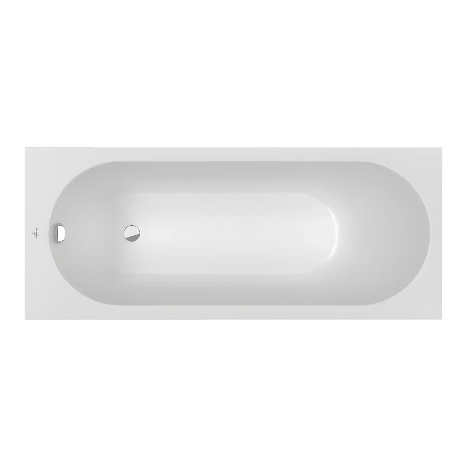 Ванна Oberon Villeroy & Boch UBQ177OBE2V-RW Stone White 170 х 70 см — вид на білому тлі