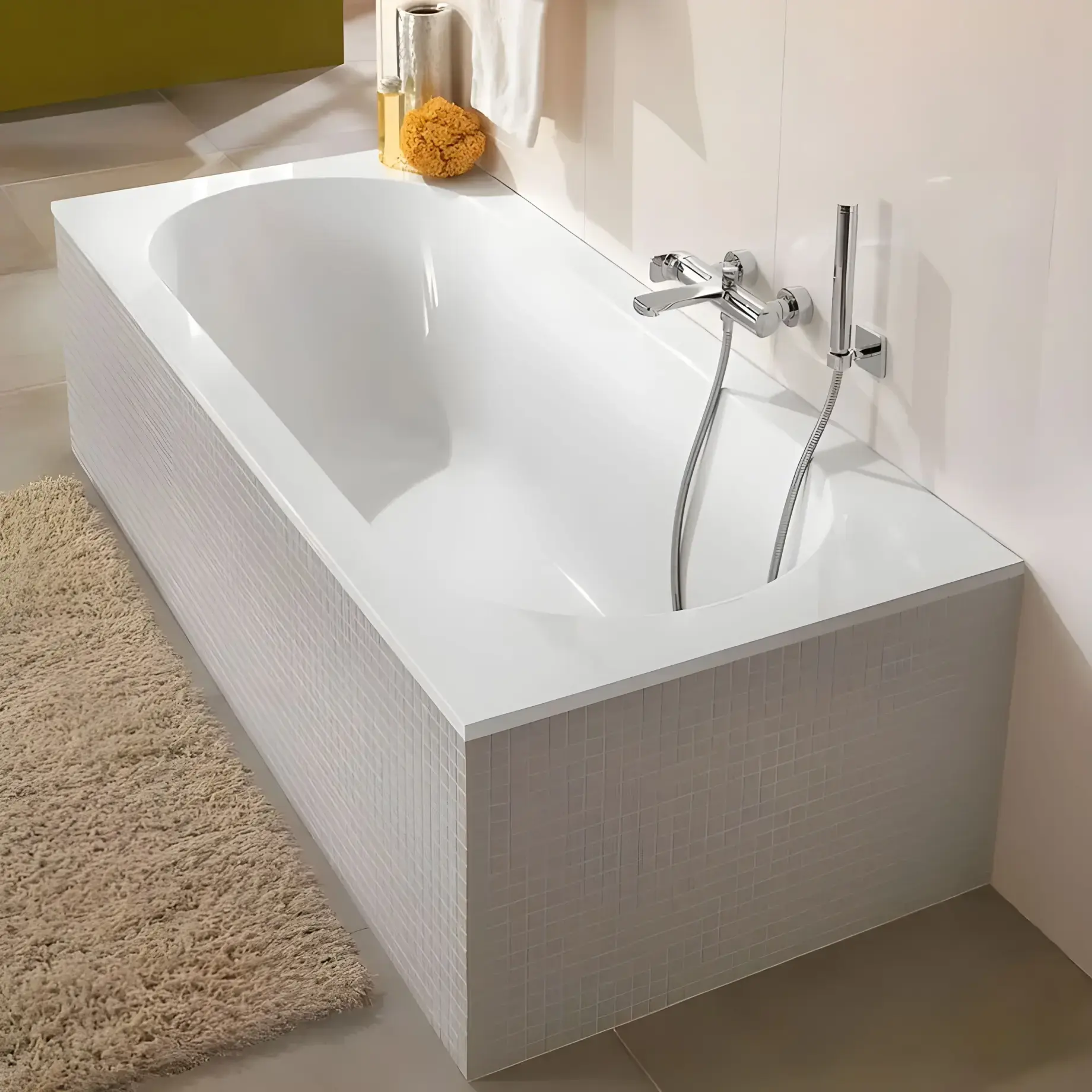 Ванна Oberon Villeroy & Boch UBQ180OBE2V-01 Alpine White 180 х 80 см — вид згори