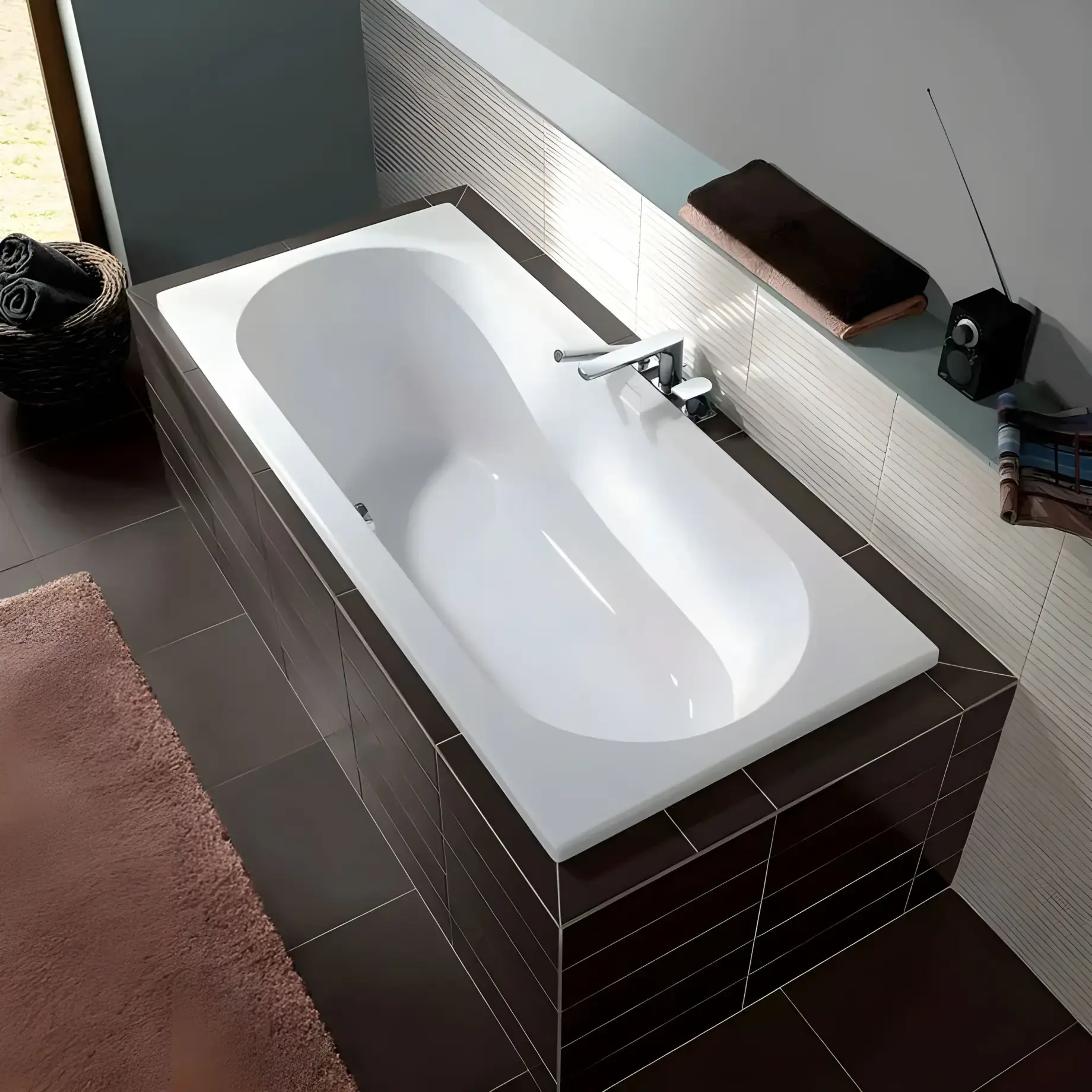Ванна Oberon Villeroy & Boch UBQ199OBE2V-01 190 х 90 см — боковой ракурс