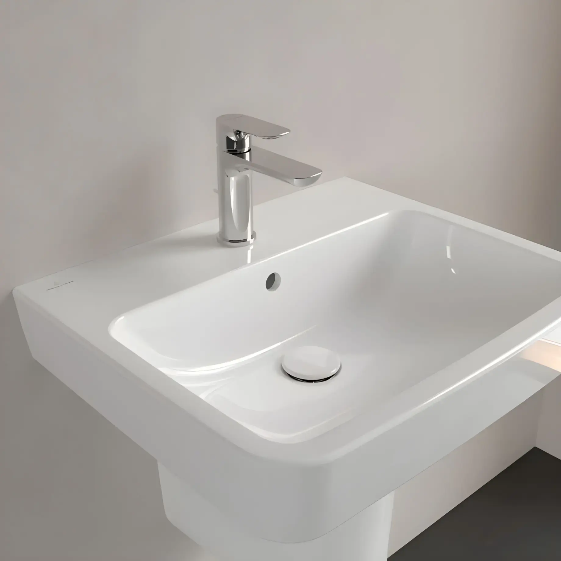 Умывальник O.novo Villeroy & Boch 4A415501 — деталь крупным планом