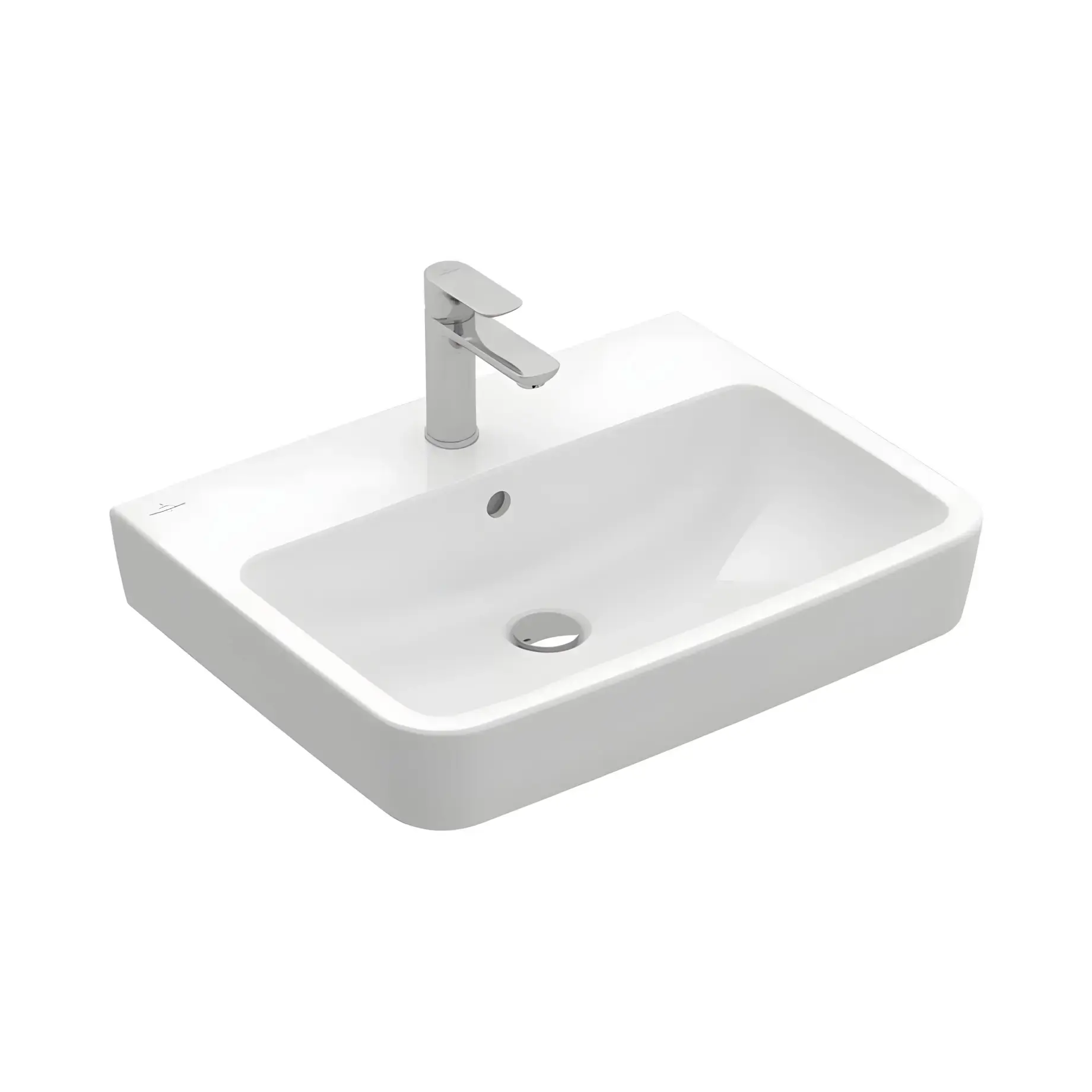Умивальник O.novo Villeroy & Boch 4A41MG01 Alpine White 55 х 46 см — вид на білому тлі