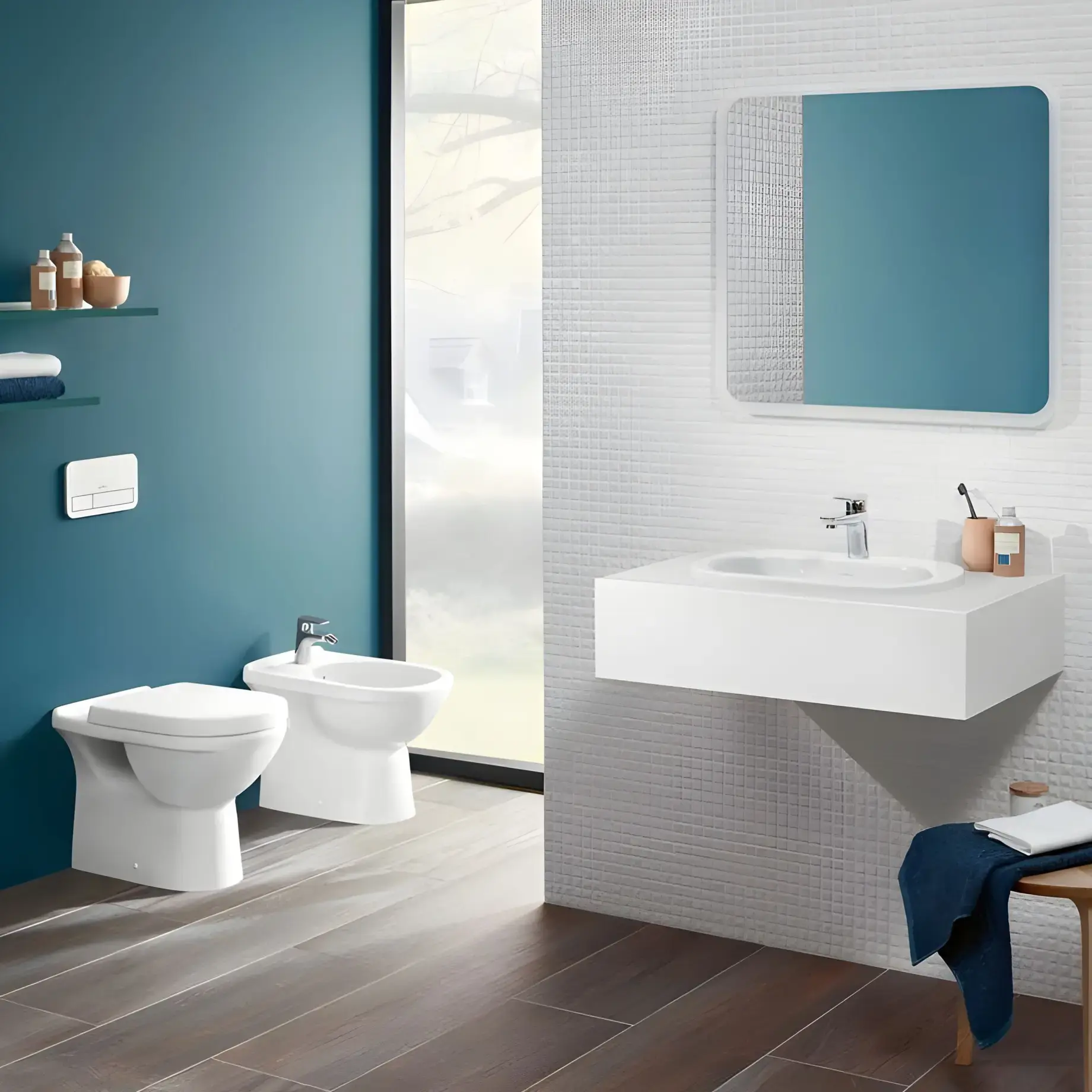 Біде O.novo Villeroy & Boch 54610001 — бічний ракурс