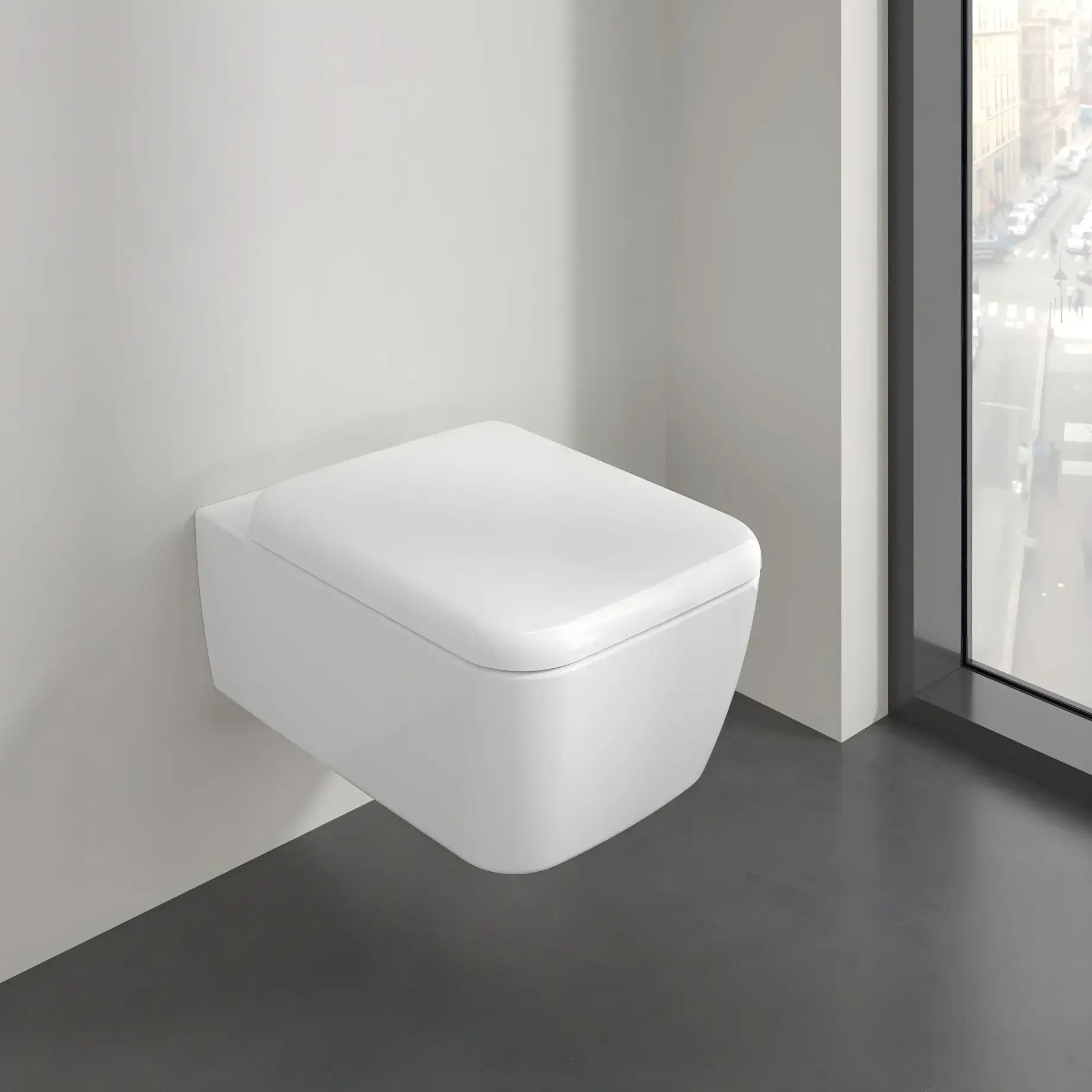 Унітаз Skyla Villeroy & Boch 4682CLR1 White Alpin CeramicPlus — бічний ракурс