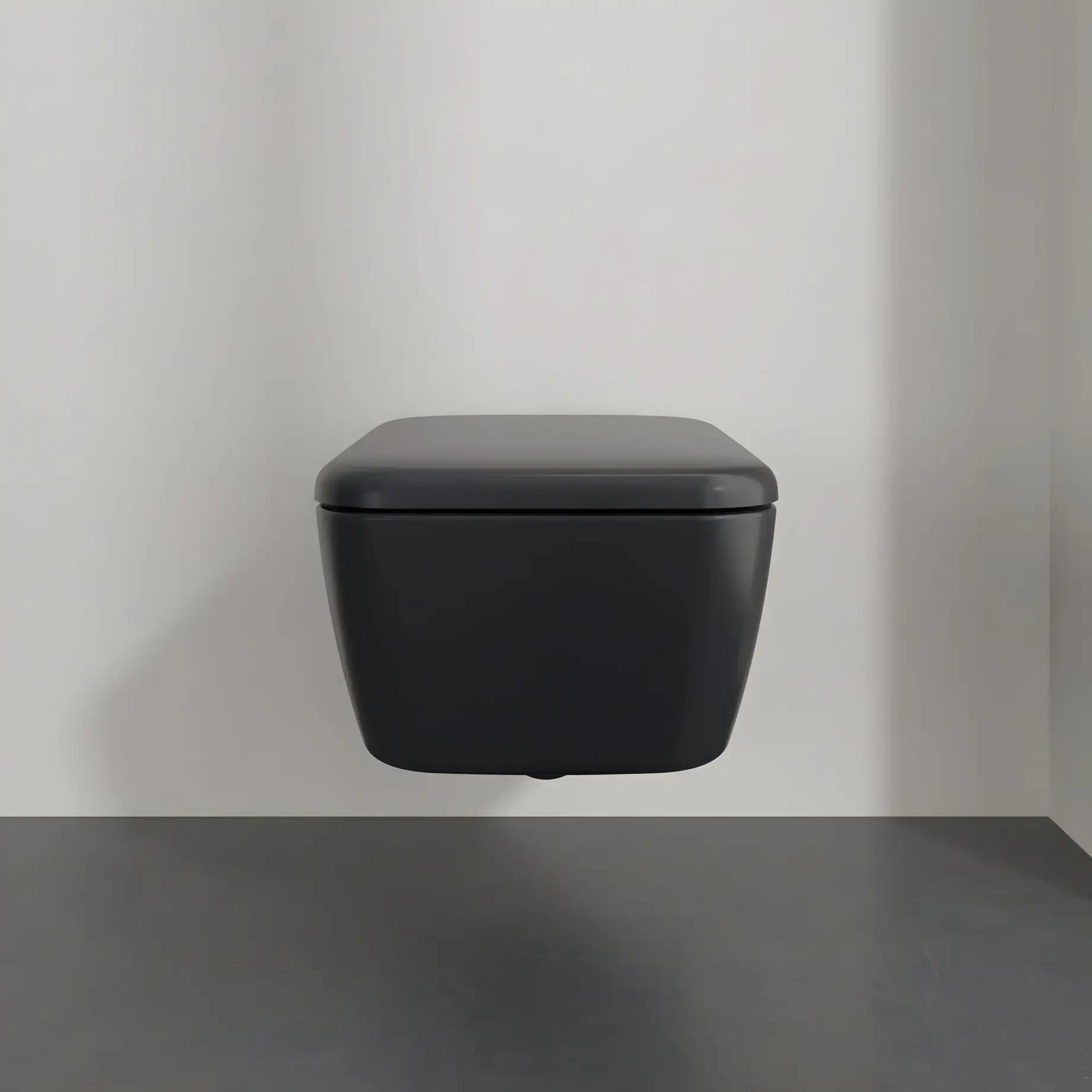 Унітаз Skyla Villeroy & Boch 4682CLR7 Pure Black CeramicPlus — вид згори