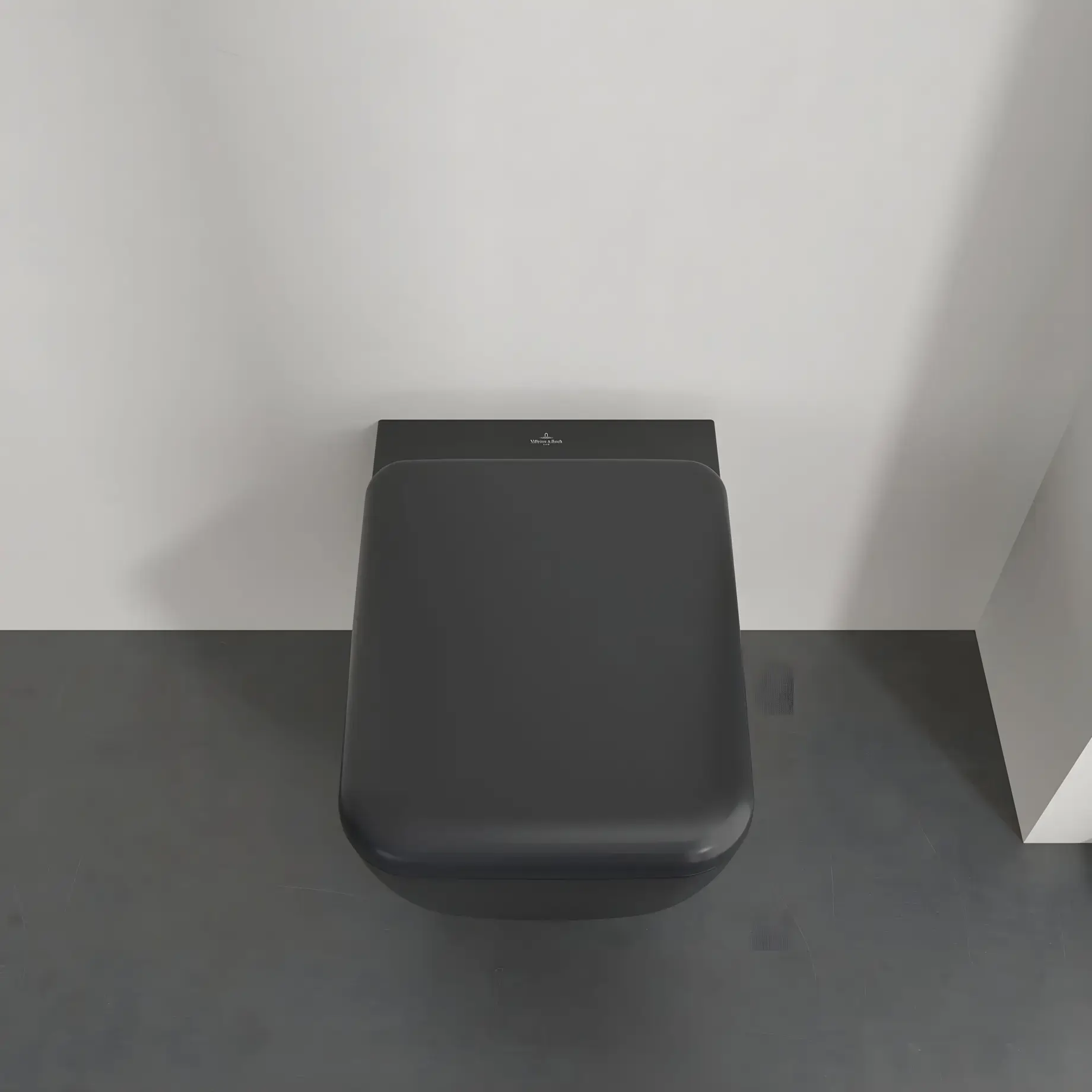 Унітаз Skyla Villeroy & Boch 4682CLR7 Pure Black CeramicPlus — бічний ракурс