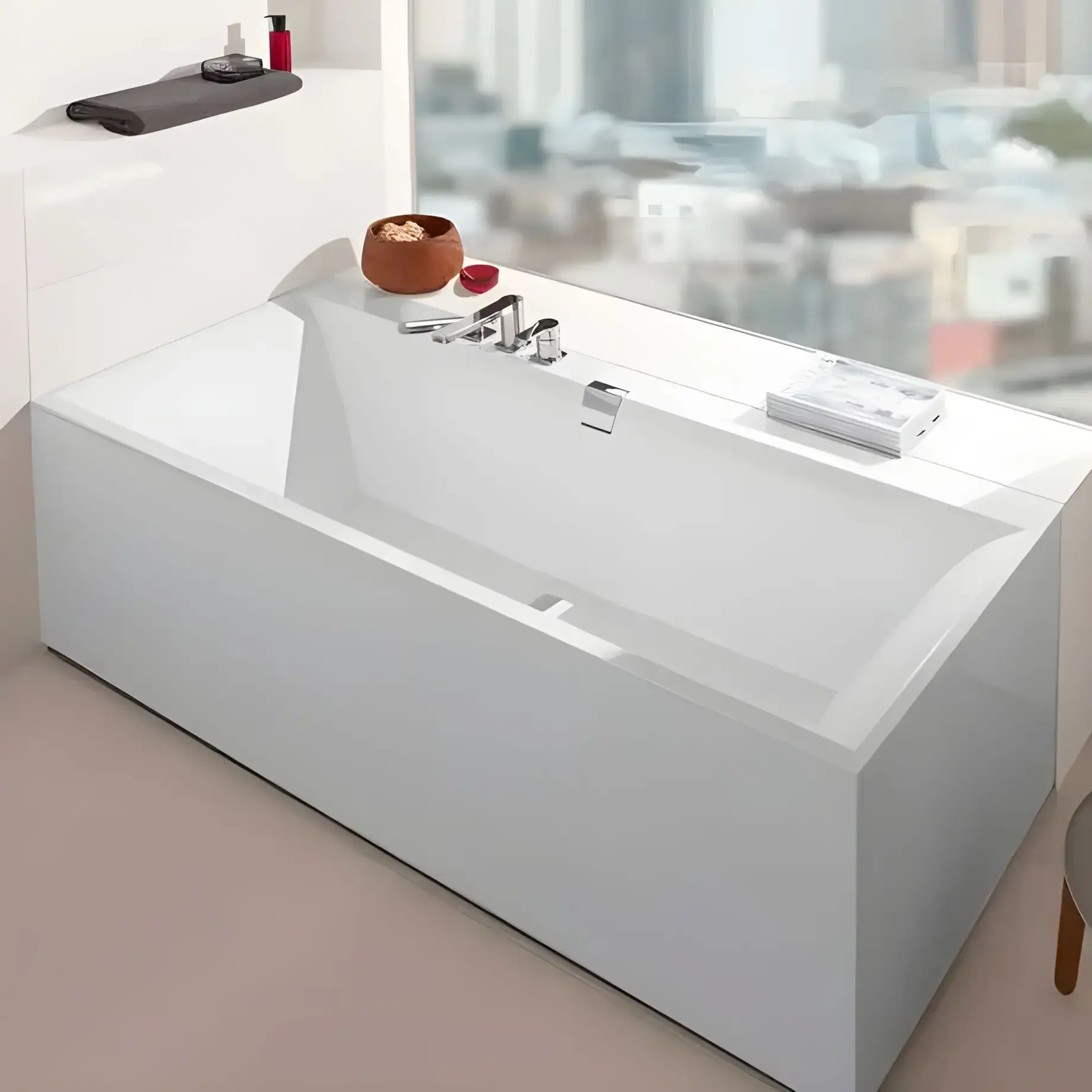 Ванна Squaro Edge 12 Villeroy & Boch UBQ160SQE2DV-01 160 x 75 см — ракурс 3/4