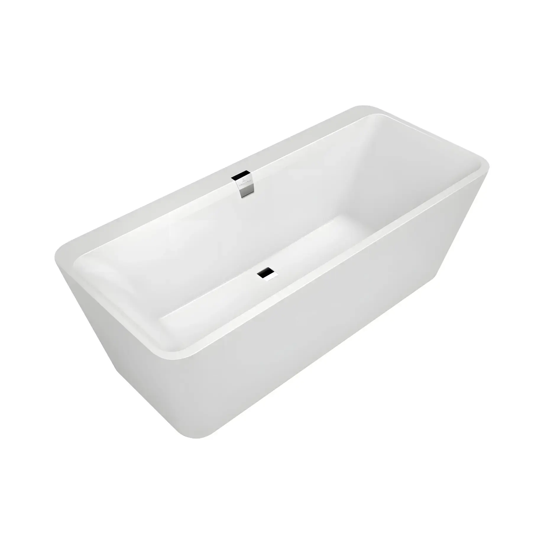 Ванна Squaro Edge 12 Villeroy & Boch UBQ180SQE9W2V-01 Alpine White 180 х 80 см — вид на білому тлі