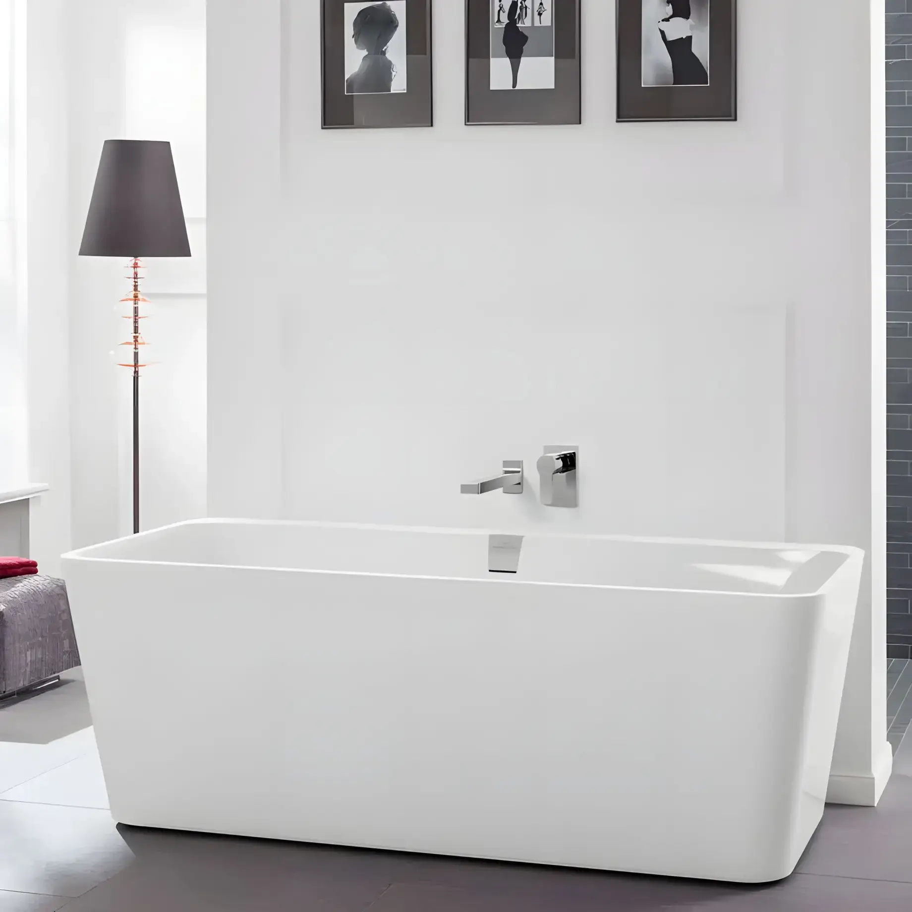 Ванна Squaro Edge 12 Villeroy & Boch UBQ180SQE9W2V-01 — вид спереду