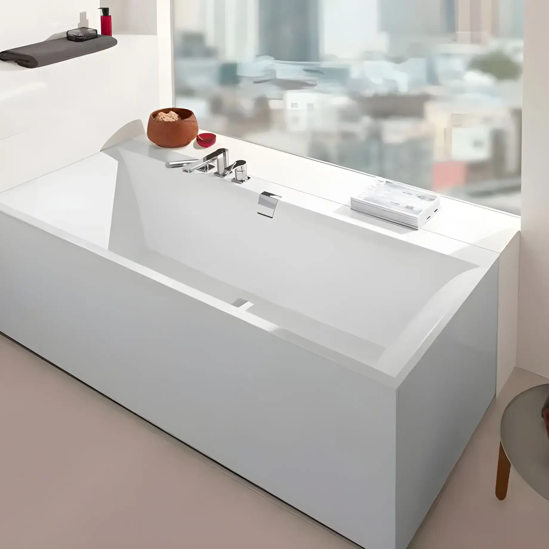Ванна Squaro Edge 12 Villeroy & Boch UBQ190SQE2DV-01 190 х 90 см — ракурс 3/4