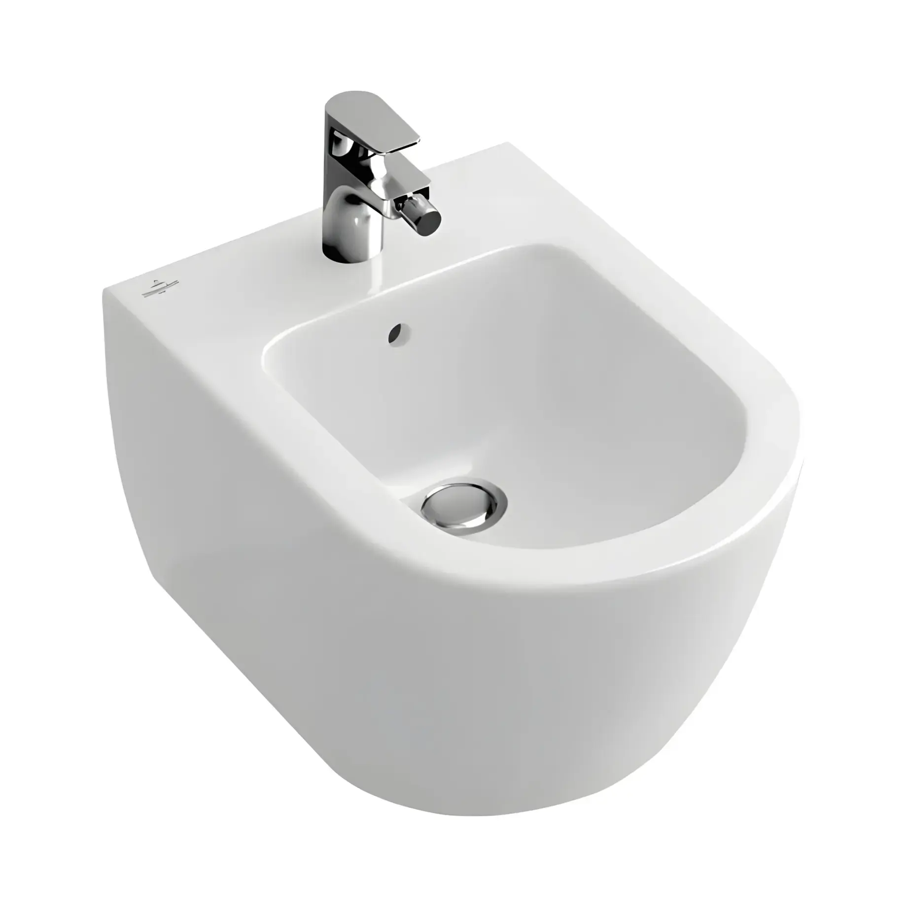 Біде Subway 2.0 Villeroy & Boch 540000R1 White Alpin CeramicPlus 37 х 56.5 см — вид на білому тлі