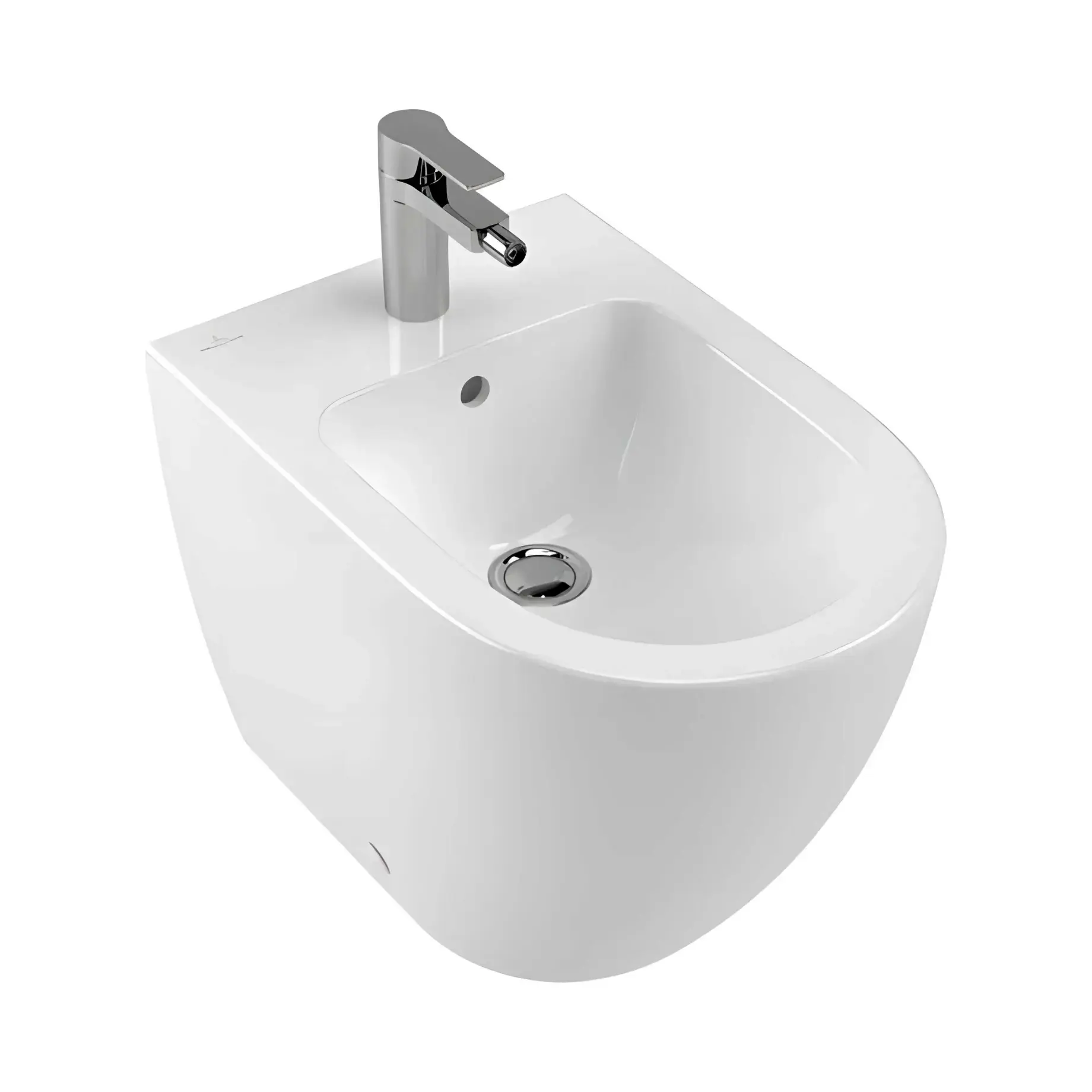 Біде Subway 2.0 Villeroy & Boch 540100R1 White Alpin CeramicPlus 37 х 56 см — вид на білому тлі