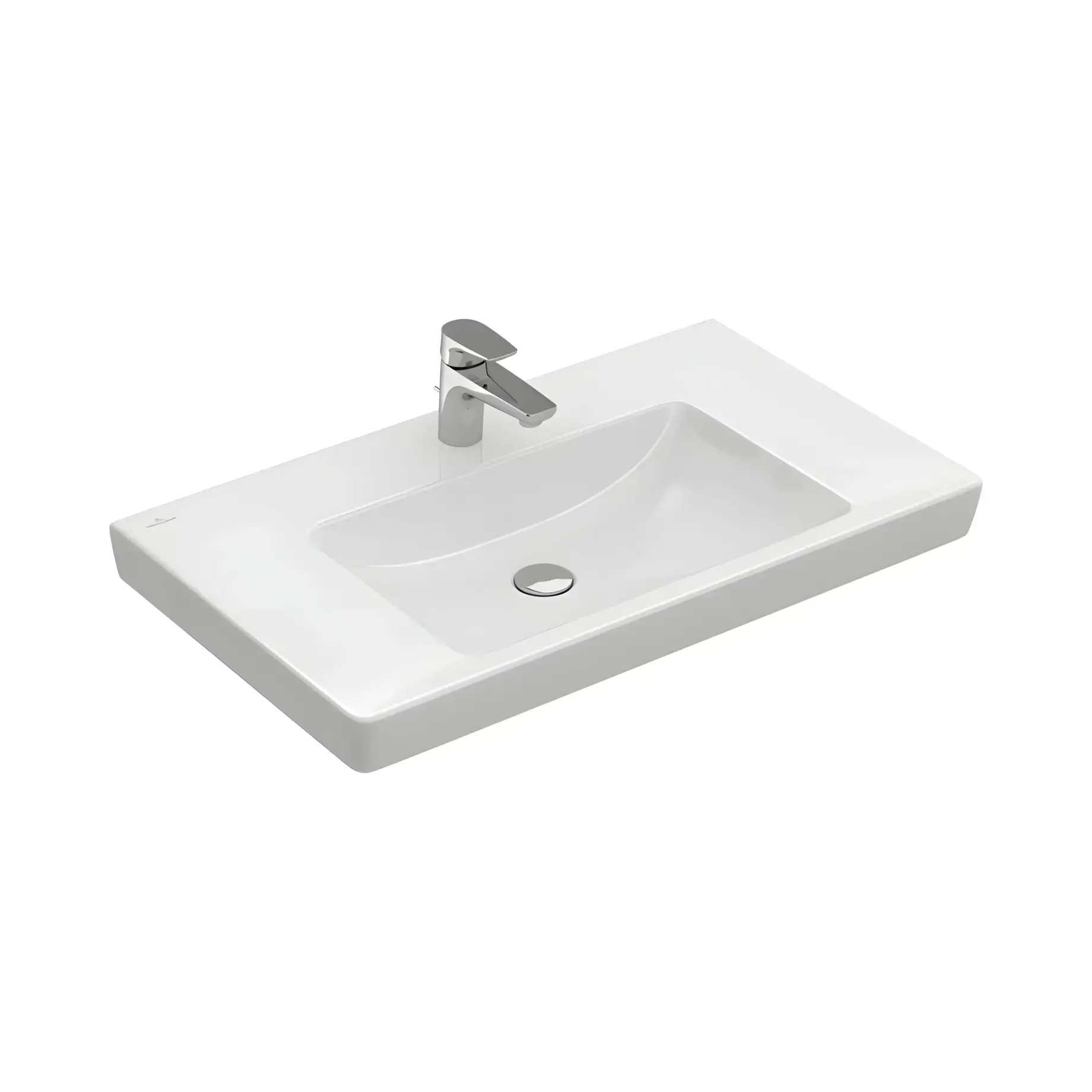Умивальник Subway 2.0 Villeroy & Boch 71758G01 Alpine White 80 х 47 см — вид на білому тлі