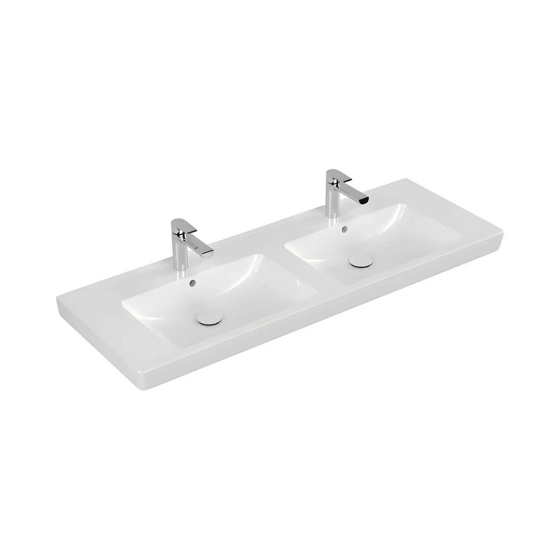 Умивальник Subway 2.0 Villeroy & Boch 7175D001 Alpine White 130 x 47 см — вид на білому тлі