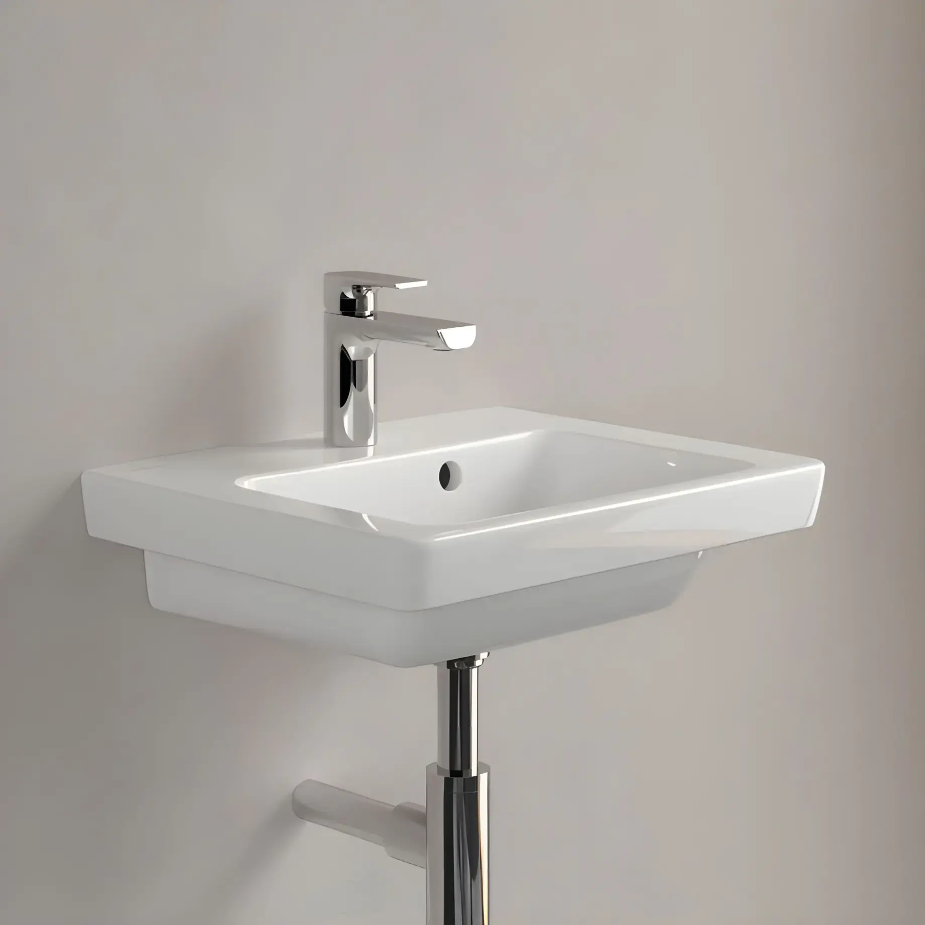 Умивальник Subway 2.0 Villeroy & Boch 73155G01 — бічний ракурс