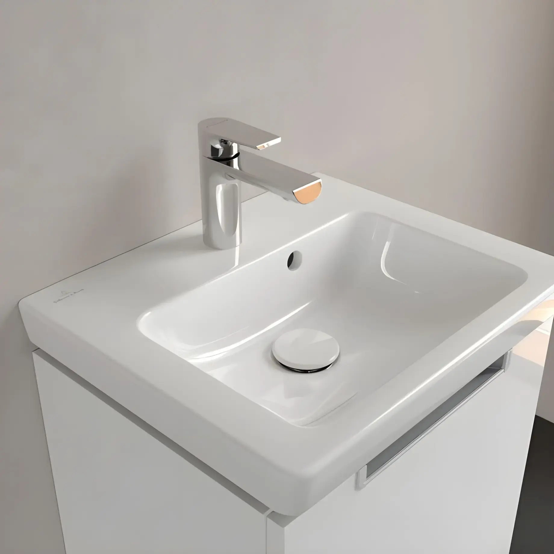 Умивальник Subway 2.0 Villeroy & Boch 7315F501 Alpine White — ракурс 3/4