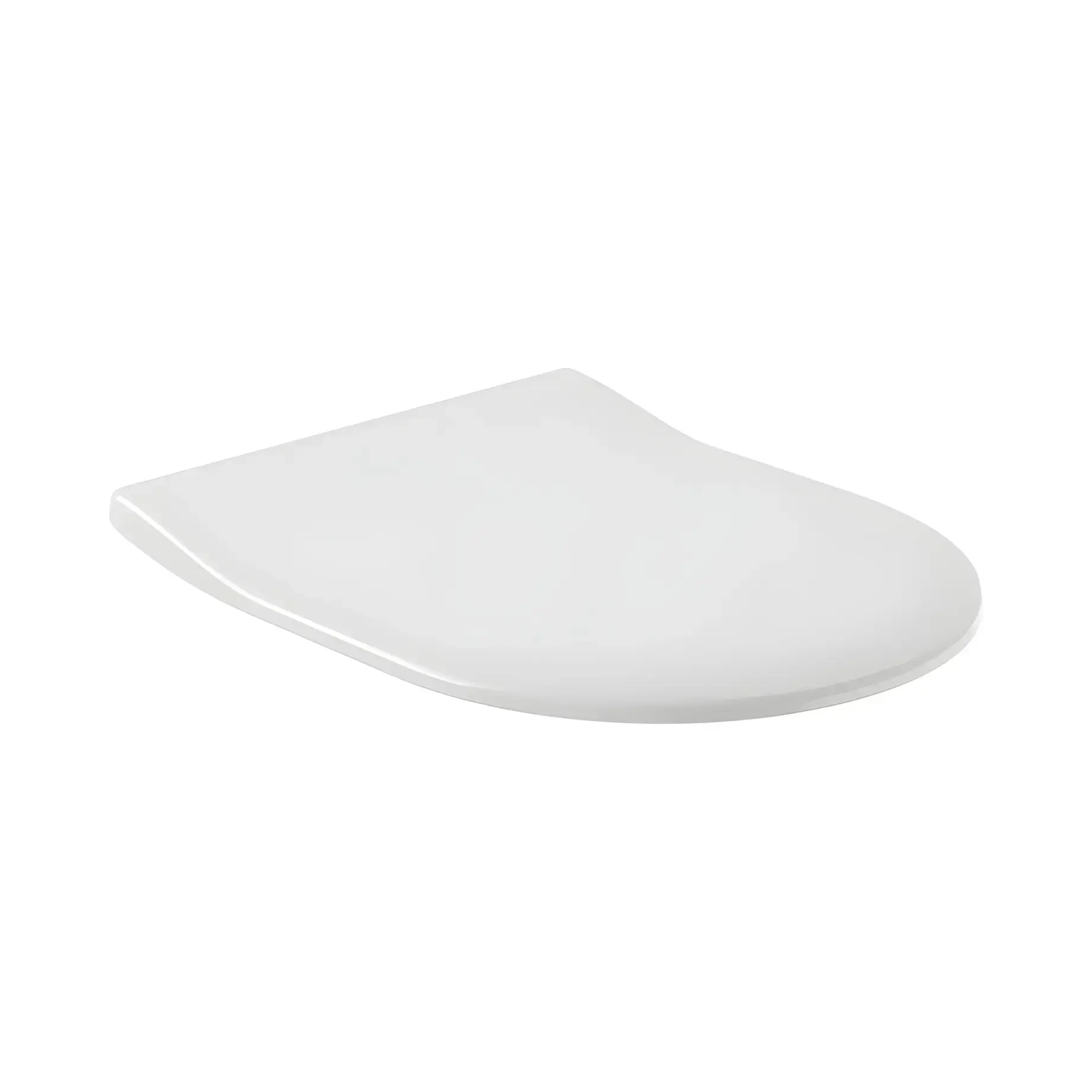 Сидіння з кришкою для унітазу SlimSeat (SoftClosing і Quick Release) Subway Villeroy & Boch 9M78S101 White Alpin — вид на білому тлі