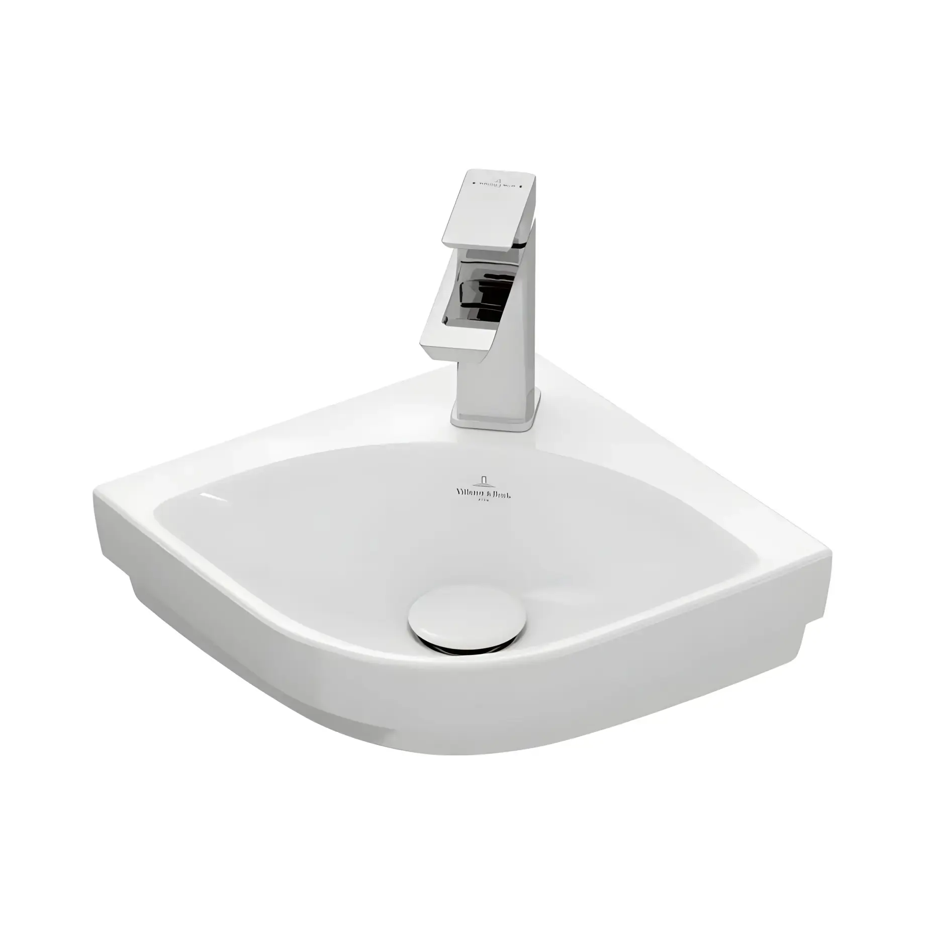 Умивальник Subway 3.0 Villeroy & Boch 43714601 Alpine White 32 х 32 см — вид на білому тлі
