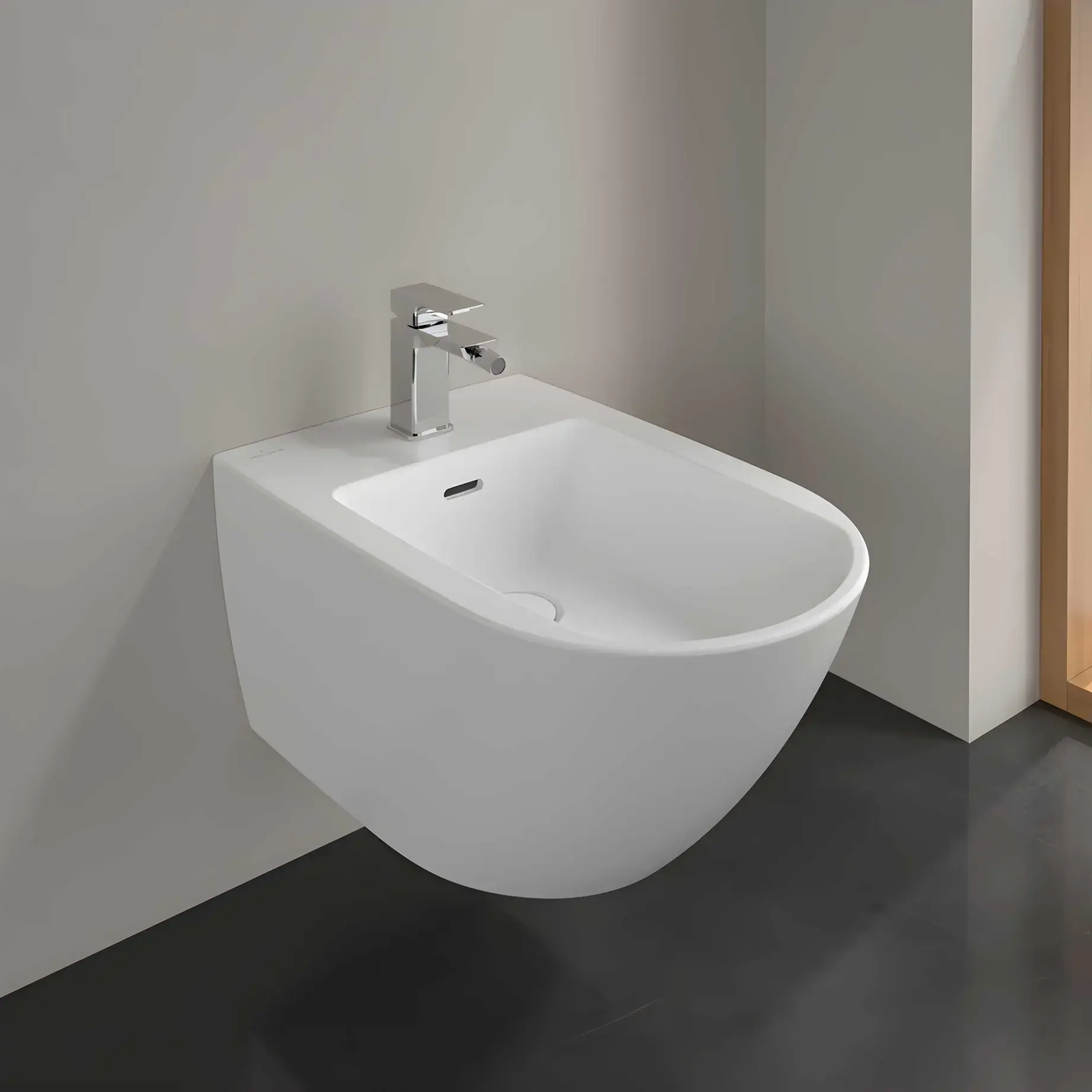 Біде Subway 3.0 Villeroy & Boch 447000RW Stone White CeramicPlus — вид спереду
