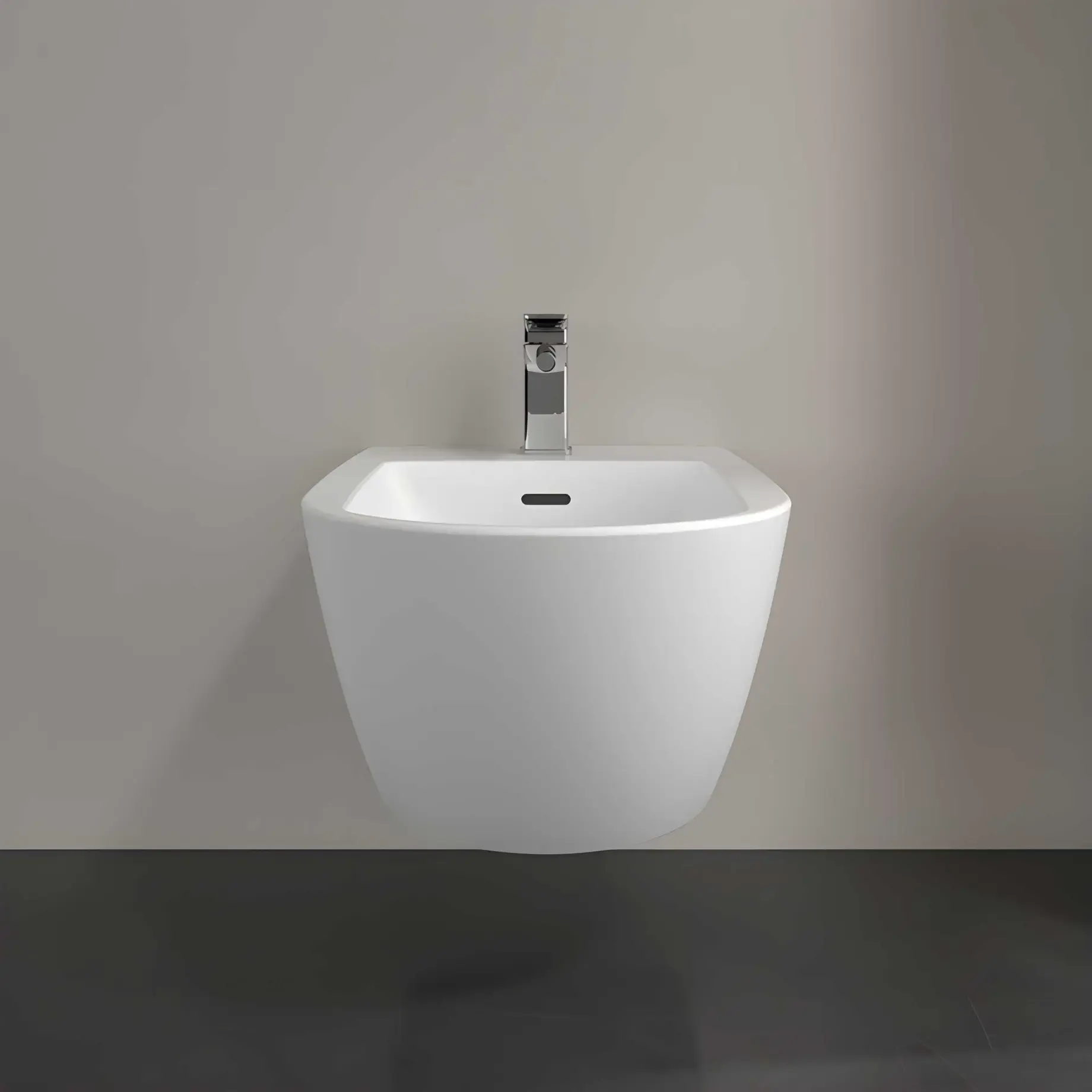 Біде Subway 3.0 Villeroy & Boch 447000RW Stone White CeramicPlus — бічний ракурс