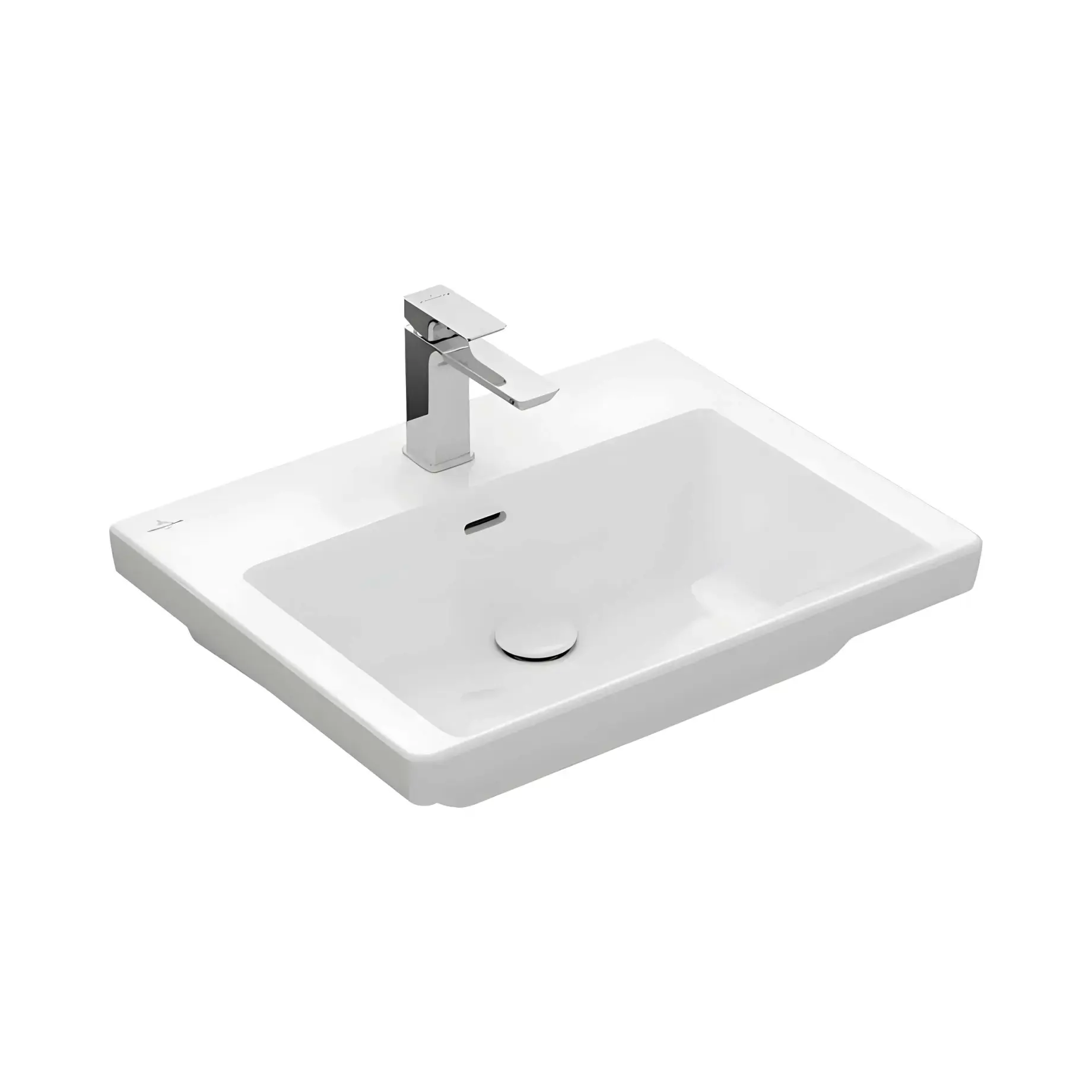Умивальник Subway 3.0 Villeroy & Boch 4A706001 Alpine White 60 х 47 см — вид на білому тлі