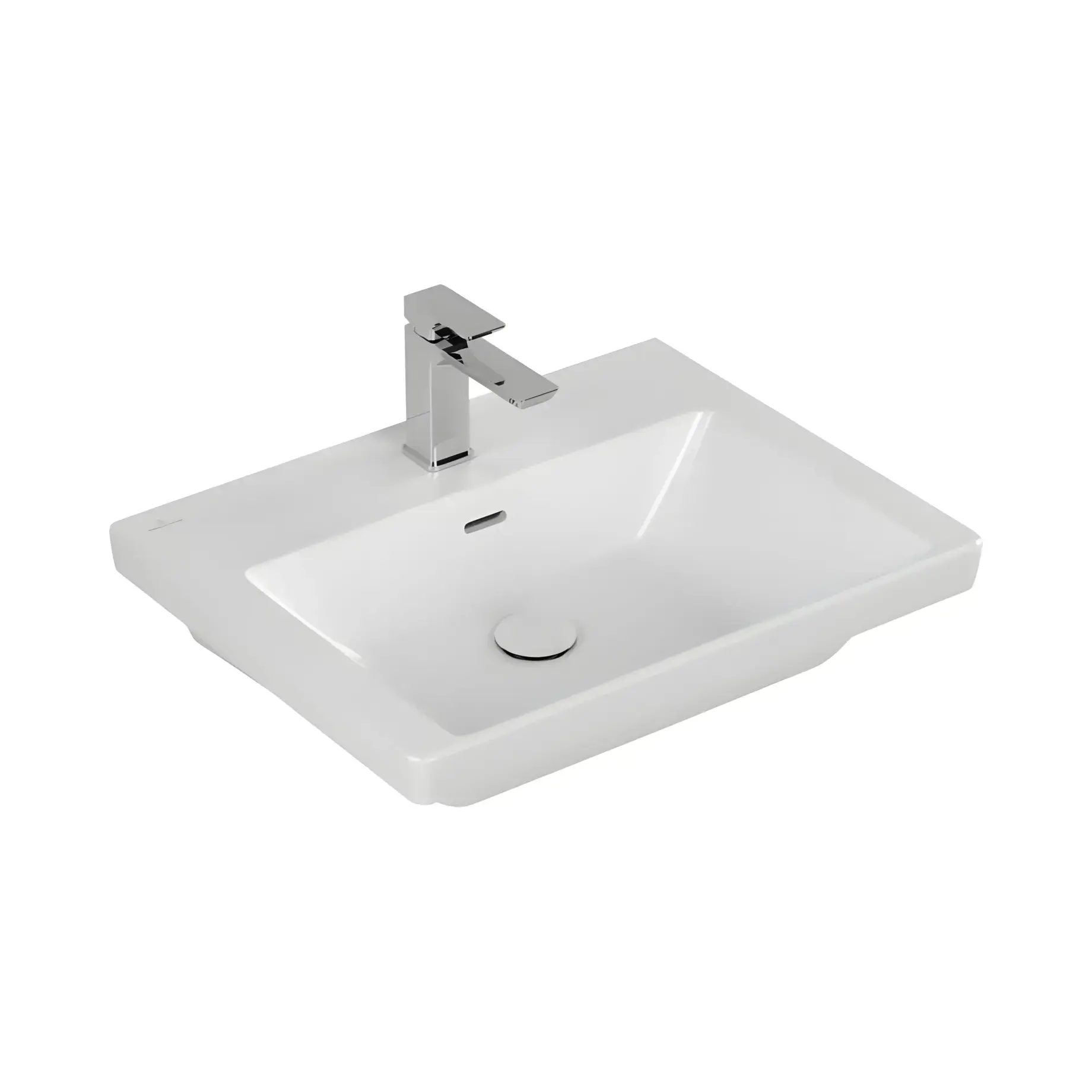Умивальник Subway 3.0 Villeroy & Boch 4A7060RW Stone White CeramicPlus — вид на білому тлі