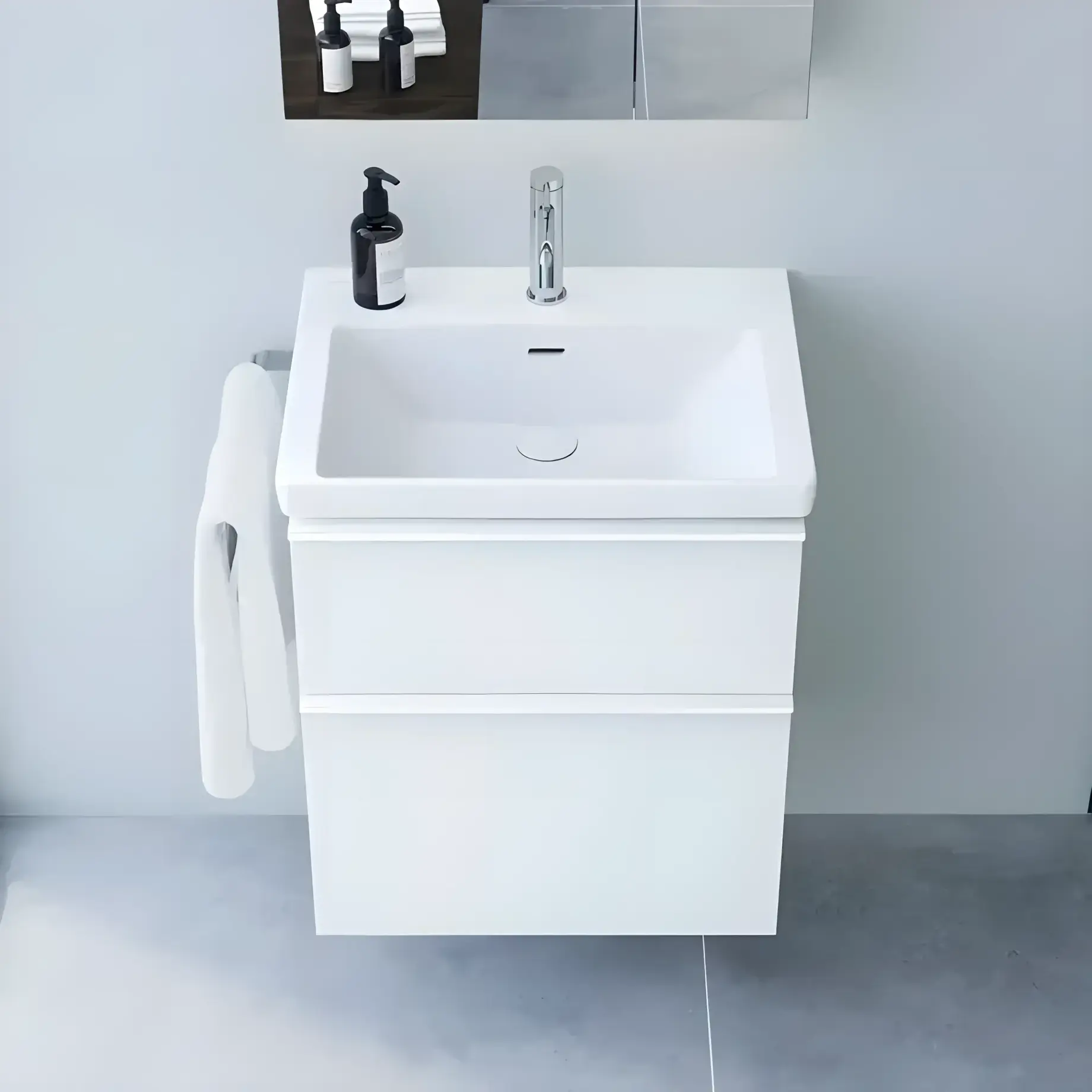 Умивальник Subway 3.0 Villeroy & Boch 4A7060RW Stone White CeramicPlus — бічний ракурс