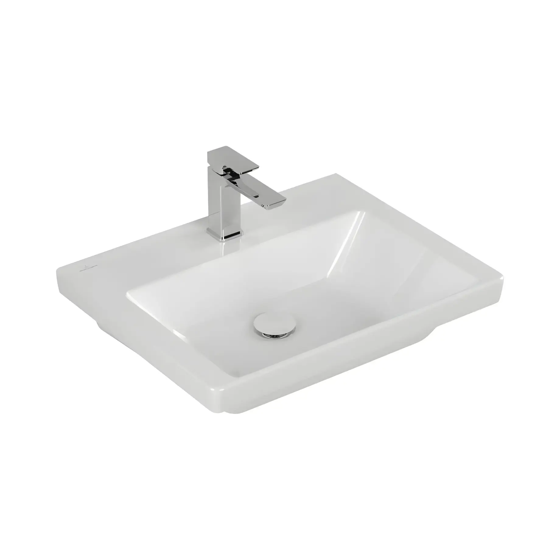 Умивальник Subway 3.0 Villeroy & Boch 4A706101 Alpine White 60 х 47 см — вид на білому тлі