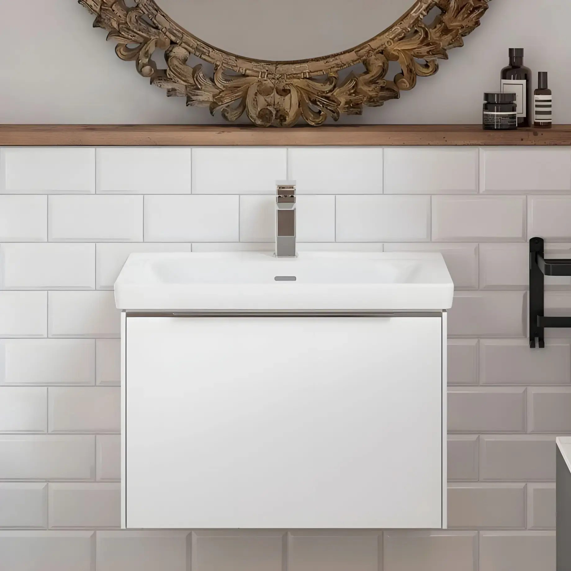 Умивальник Subway 3.0 Villeroy & Boch 4A706501 Alpine White — бічний ракурс