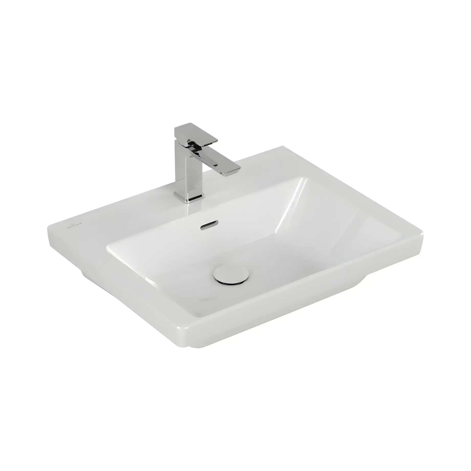 Умивальник Subway 3.0 Villeroy & Boch 4A706G01 Alpine White 60 х 47 см — вид на білому тлі