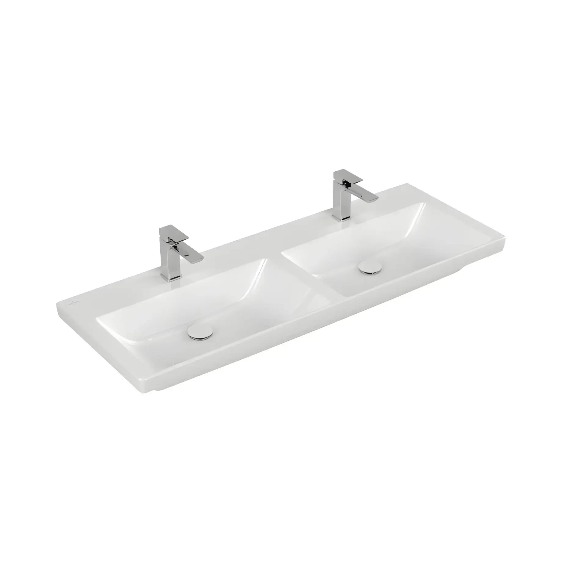 Умивальник Subway 3.0 Villeroy & Boch 4A71D1R1 Alpine White CeramicPlus 130 x 47.5 см — вид на білому тлі