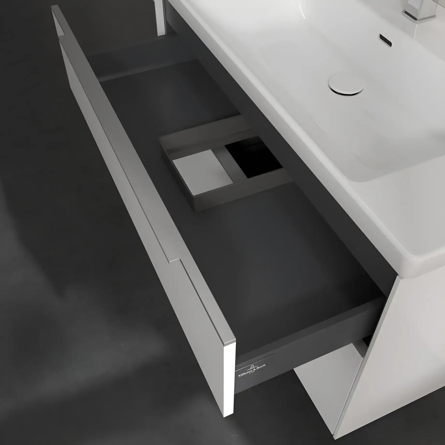 Тумба під умивальник Subway 3.0 Виробник C57000VE Brilliant White 97.3 x 57.6 x 47.8 см — ракурс 3/4