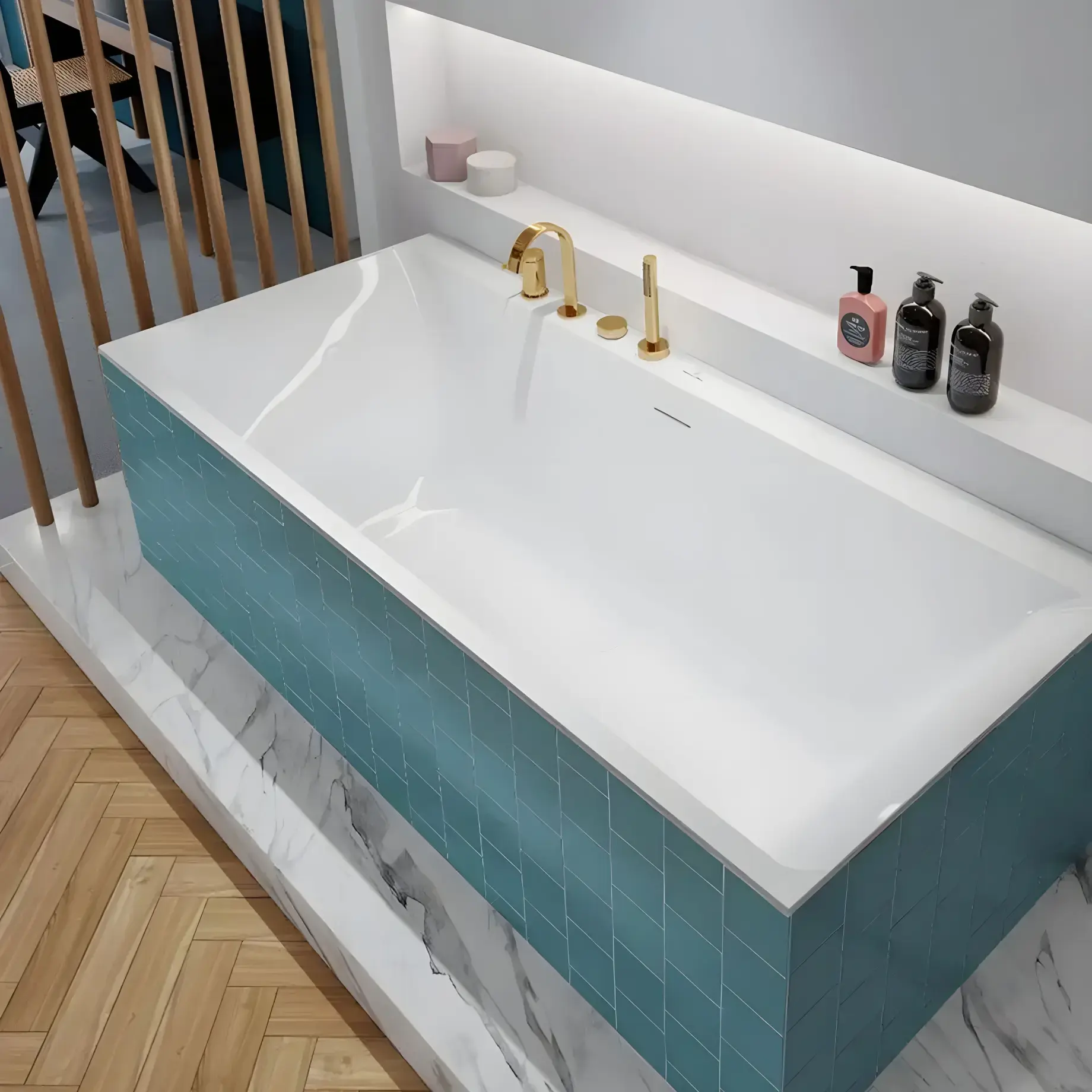 Ванна Subway 3.0 Villeroy & Boch UBQ170SBW2DV-01 Alpine White 170 х 75 см — у встановленому вигляді
